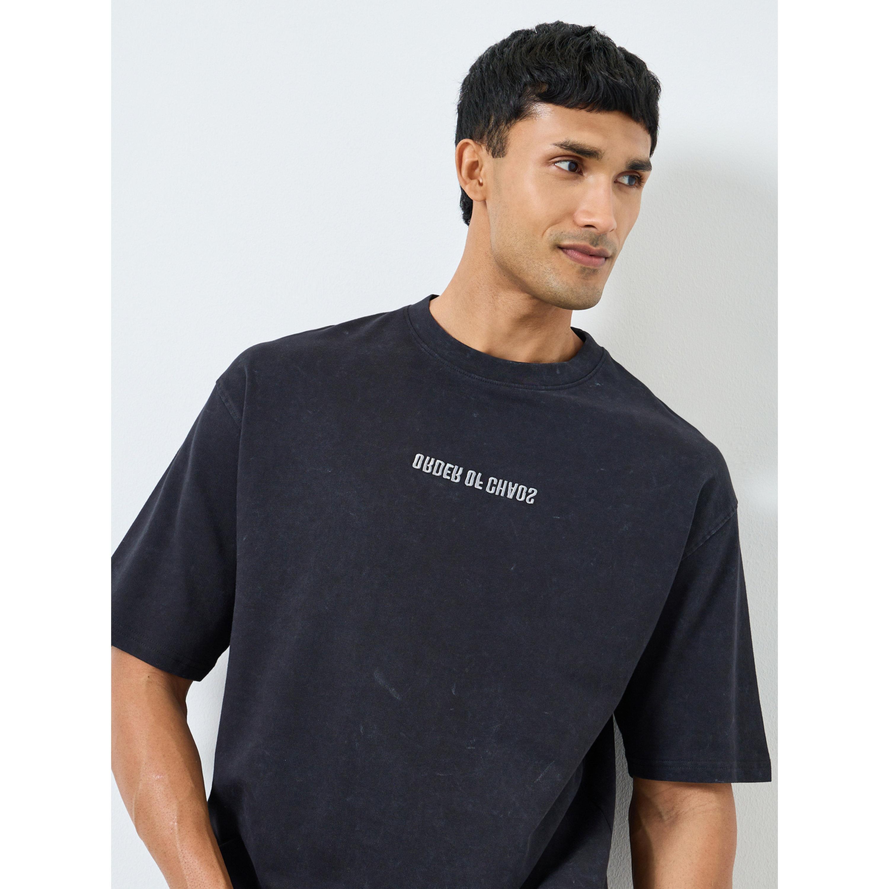 تيشيرت تيري واسع بتفاصيل مشطوفة-men-clothing-tshirtsandpolos-tshirts-image-3