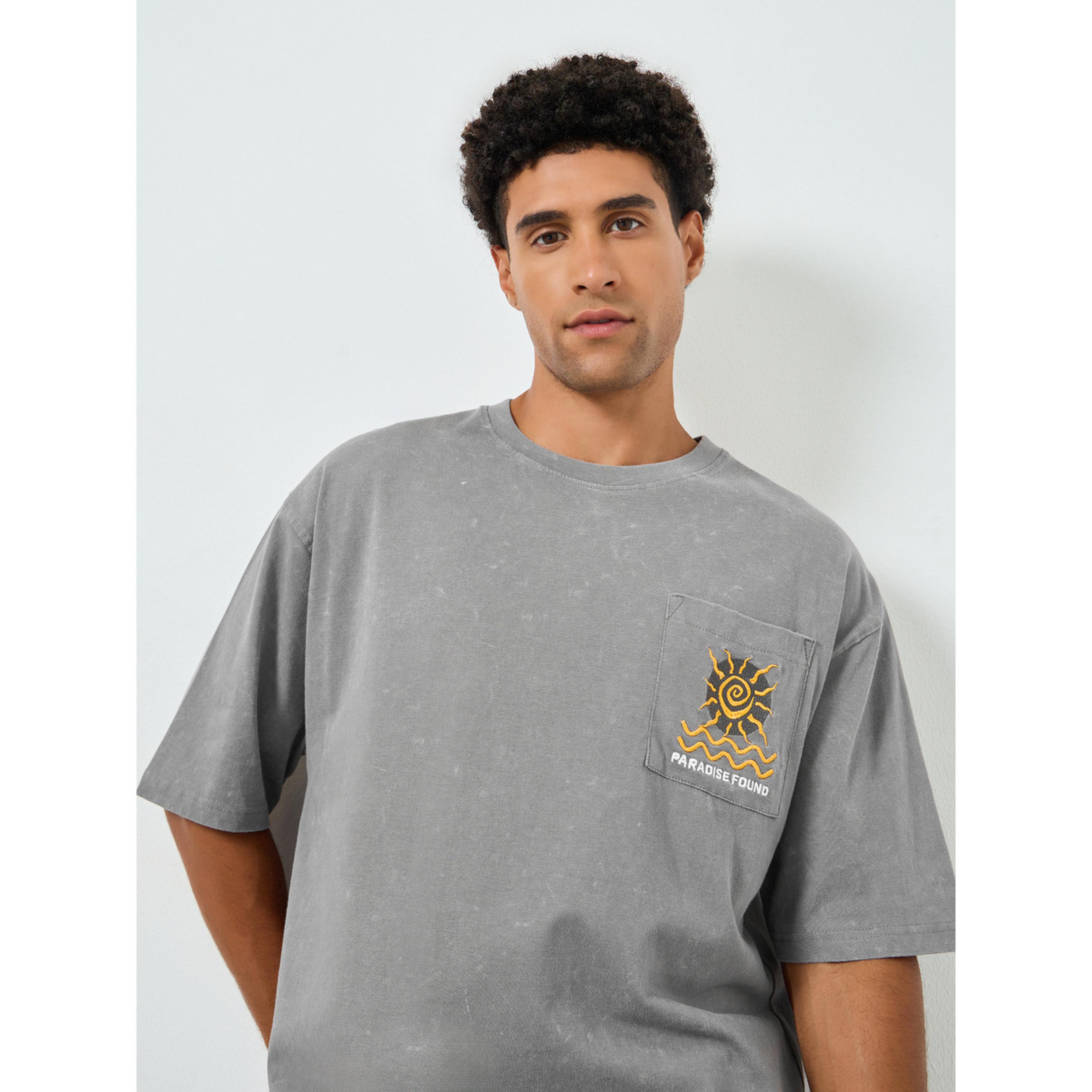 تيشيرت جيرسي ثقيل بغسيل حمضي وقصة واسعة للرجال-men-clothing-tshirtsandpolos-tshirts-image-3