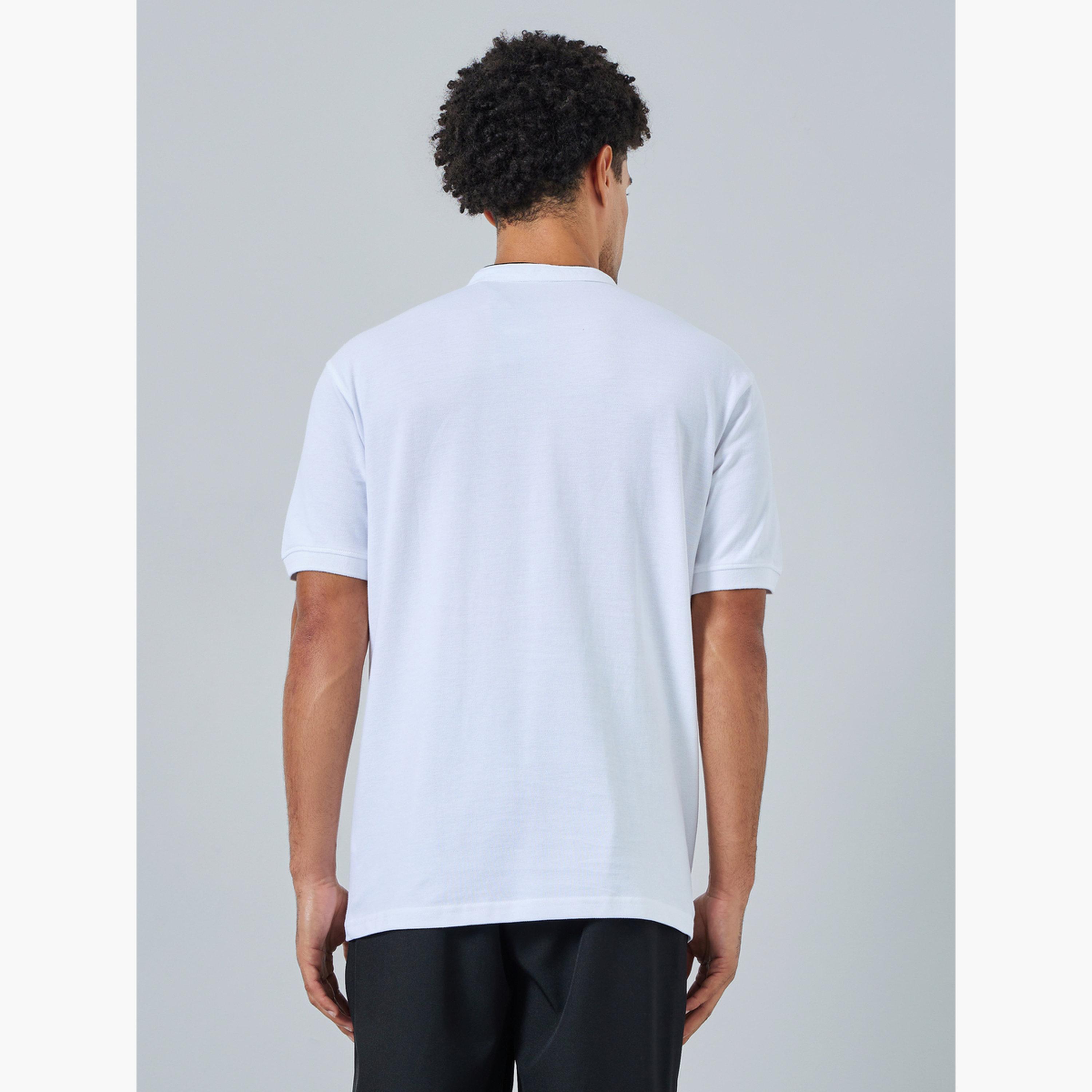 Styli Men Relaxed Fit Stand Collar Pique Polo-men-clothing-tshirtsandpolos-polos-image-4