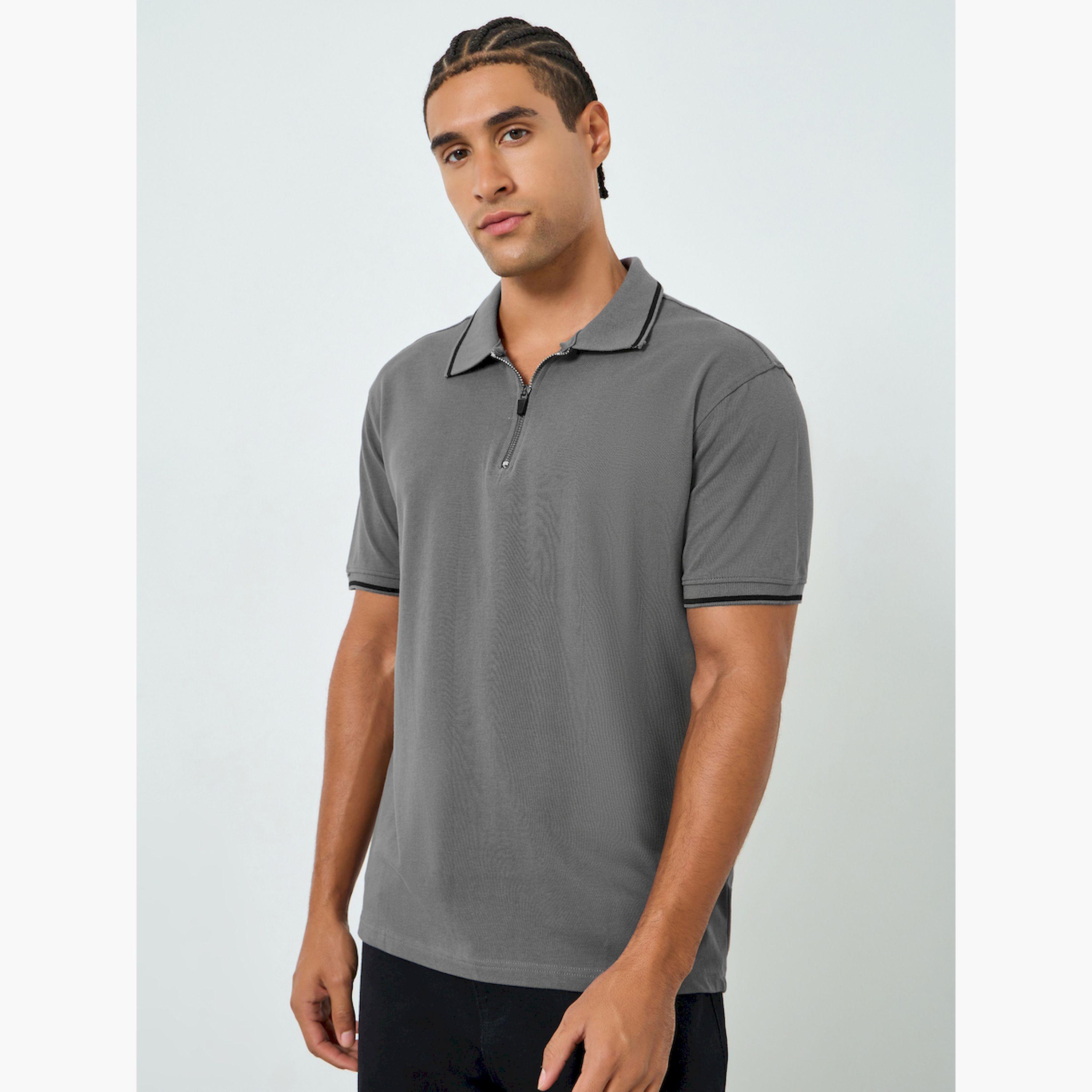 تيشيرت بولو بيكيه بقصة مريحة-men-clothing-tshirtsandpolos-polos-image-1