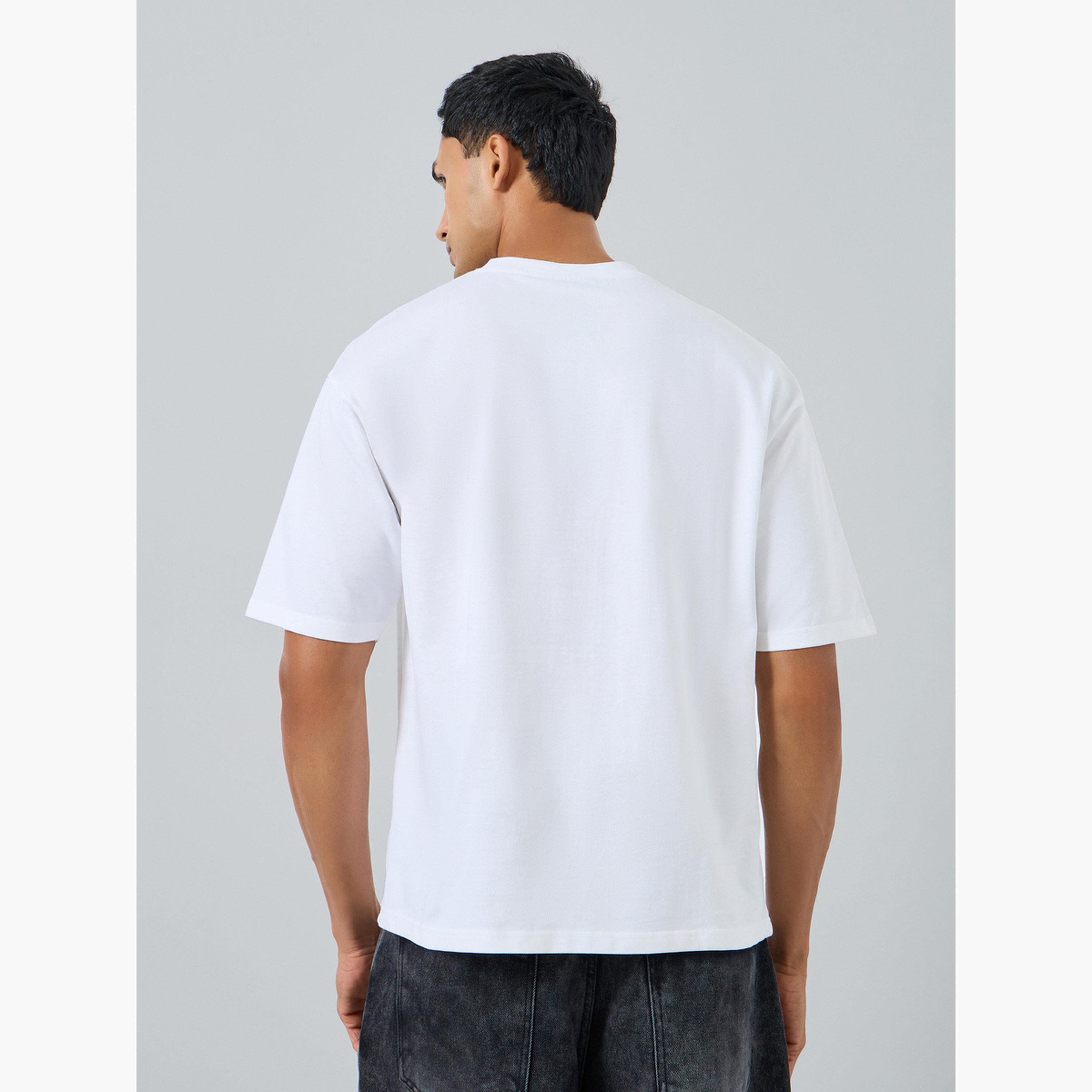Styli Men White Tiger Embroidery Oversized T-Shirt-men-clothing-tshirtsandpolos-tshirts-image-5