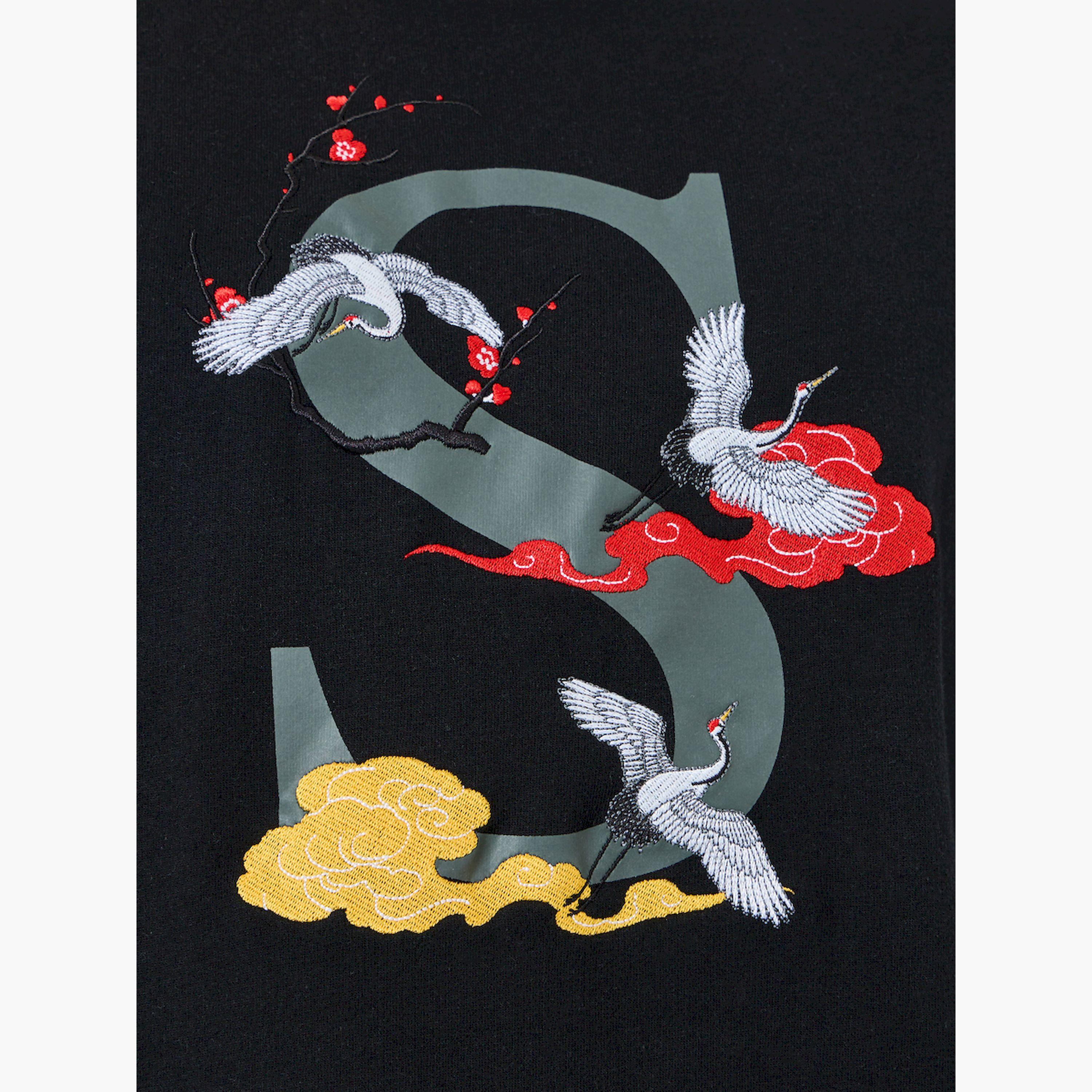 Styli Men Black Embroidered Oversized Terry T-Shirt-men-clothing-tshirtsandpolos-tshirts-image-5