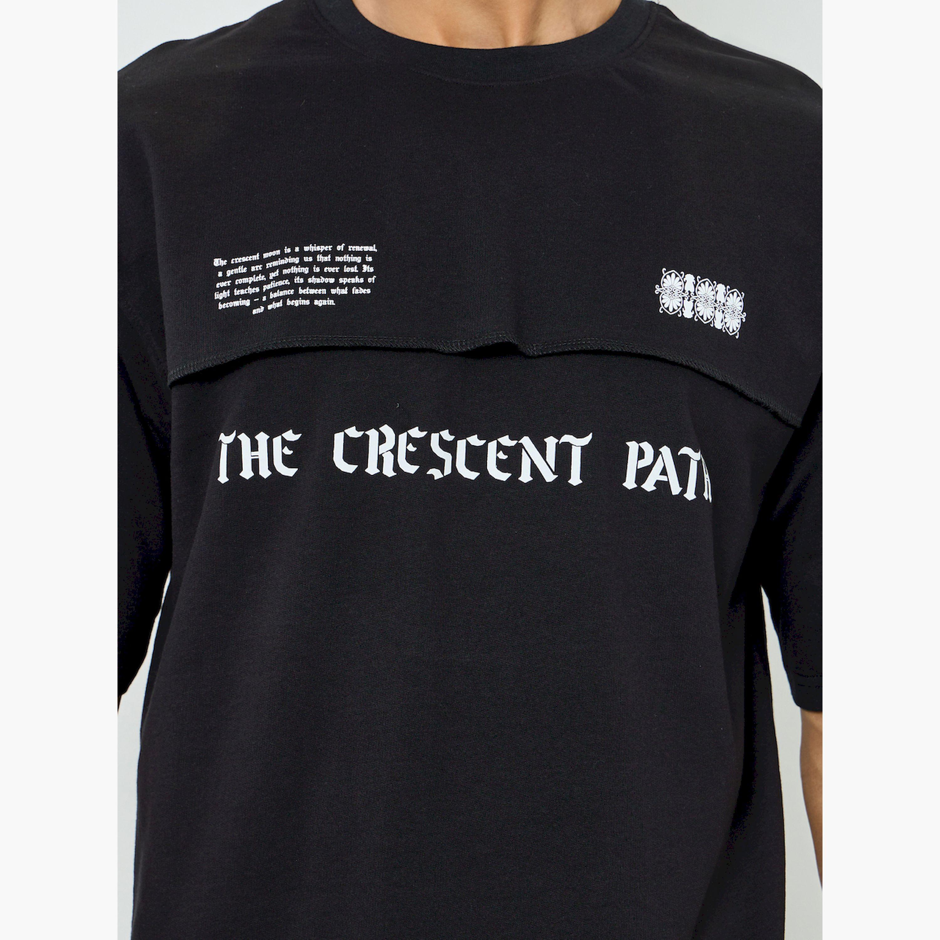 Styli Men Black Graphic Print Oversized T-Shirt-men-clothing-tshirtsandpolos-tshirts-image-4