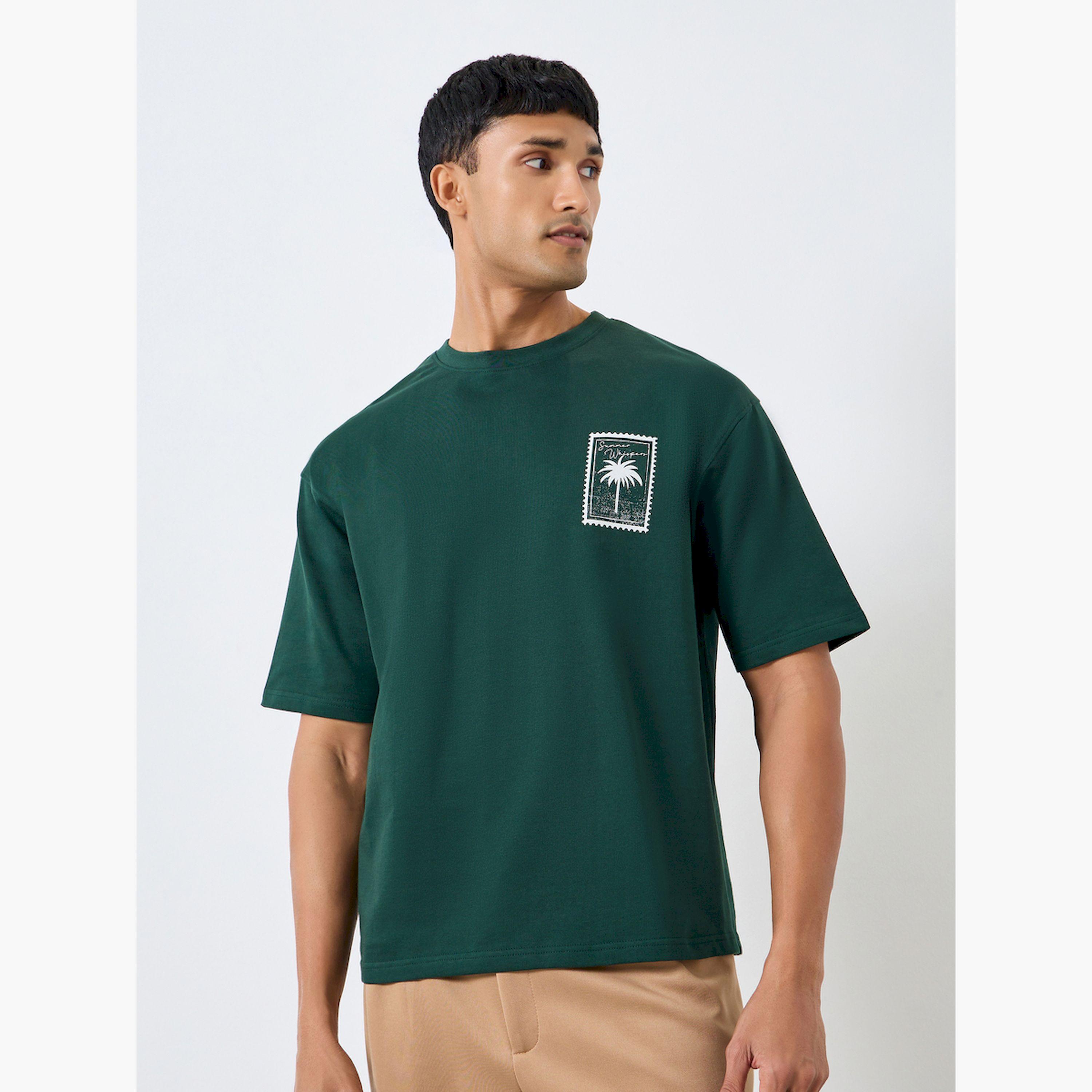 تيشيرت واسع مطبع بطبعة جرافيك-men-clothing-tshirtsandpolos-tshirts-image-1