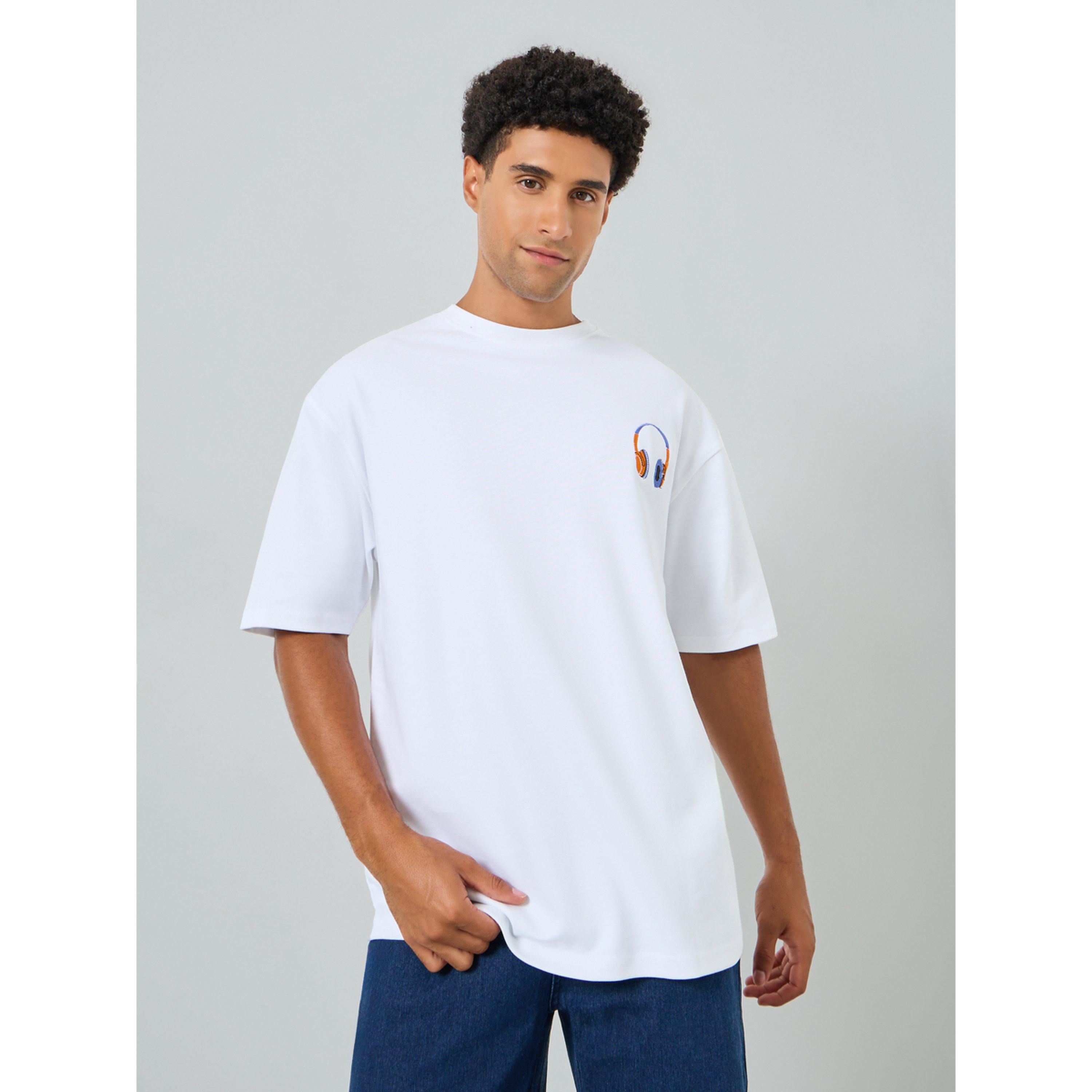 Styli Men White Oversize Embroidered T-Shirt-men-clothing-tshirtsandpolos-tshirts-image-1