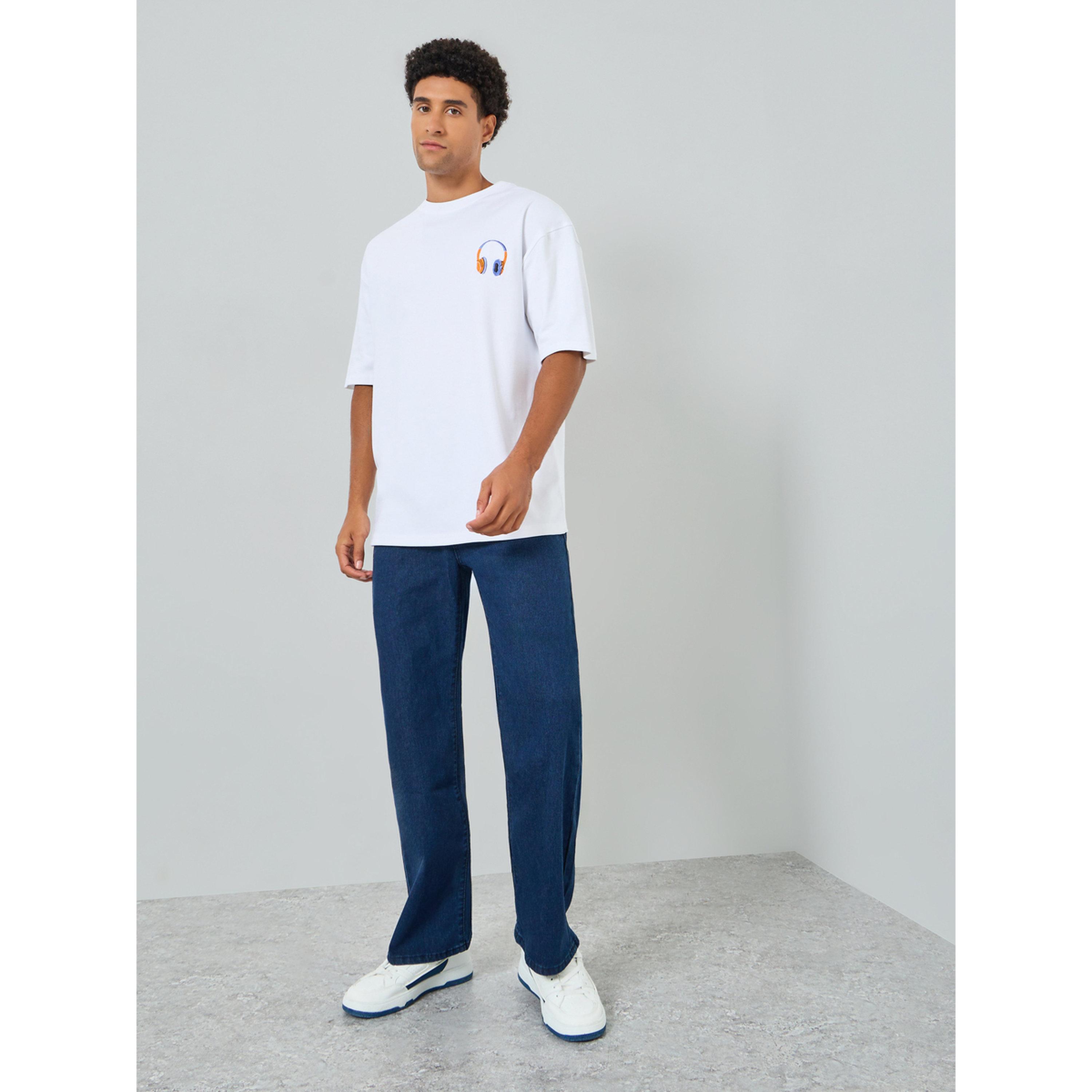 Styli Men White Oversize Embroidered T-Shirt-men-clothing-tshirtsandpolos-tshirts-image-2