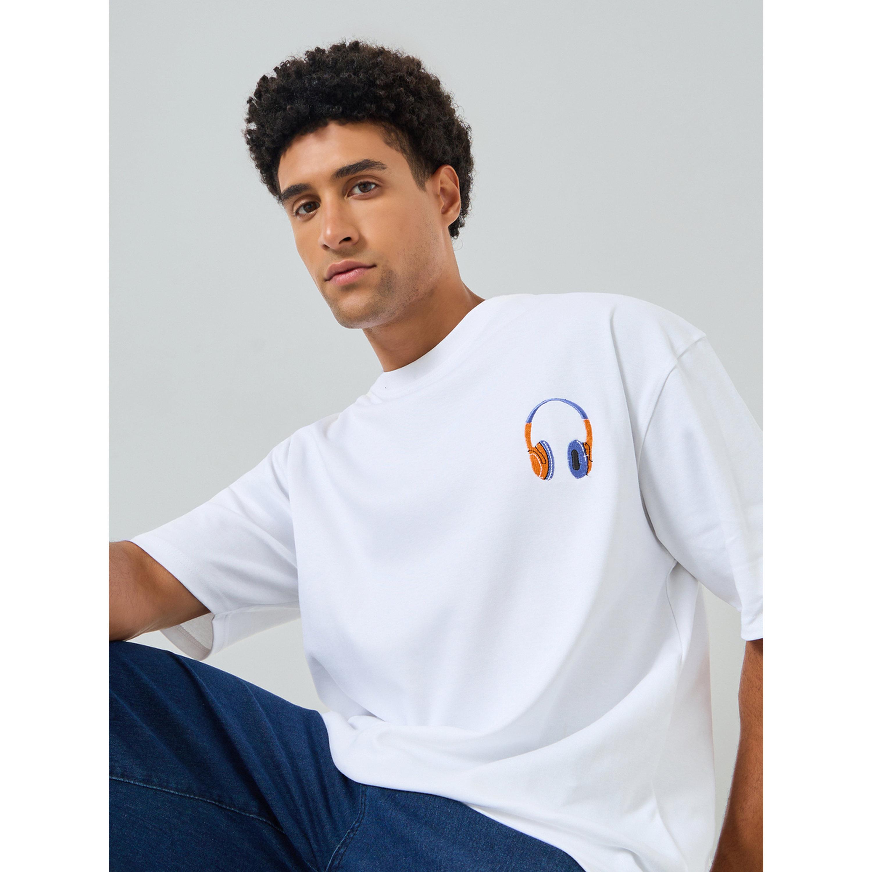 Styli Men White Oversize Embroidered T-Shirt-men-clothing-tshirtsandpolos-tshirts-image-3