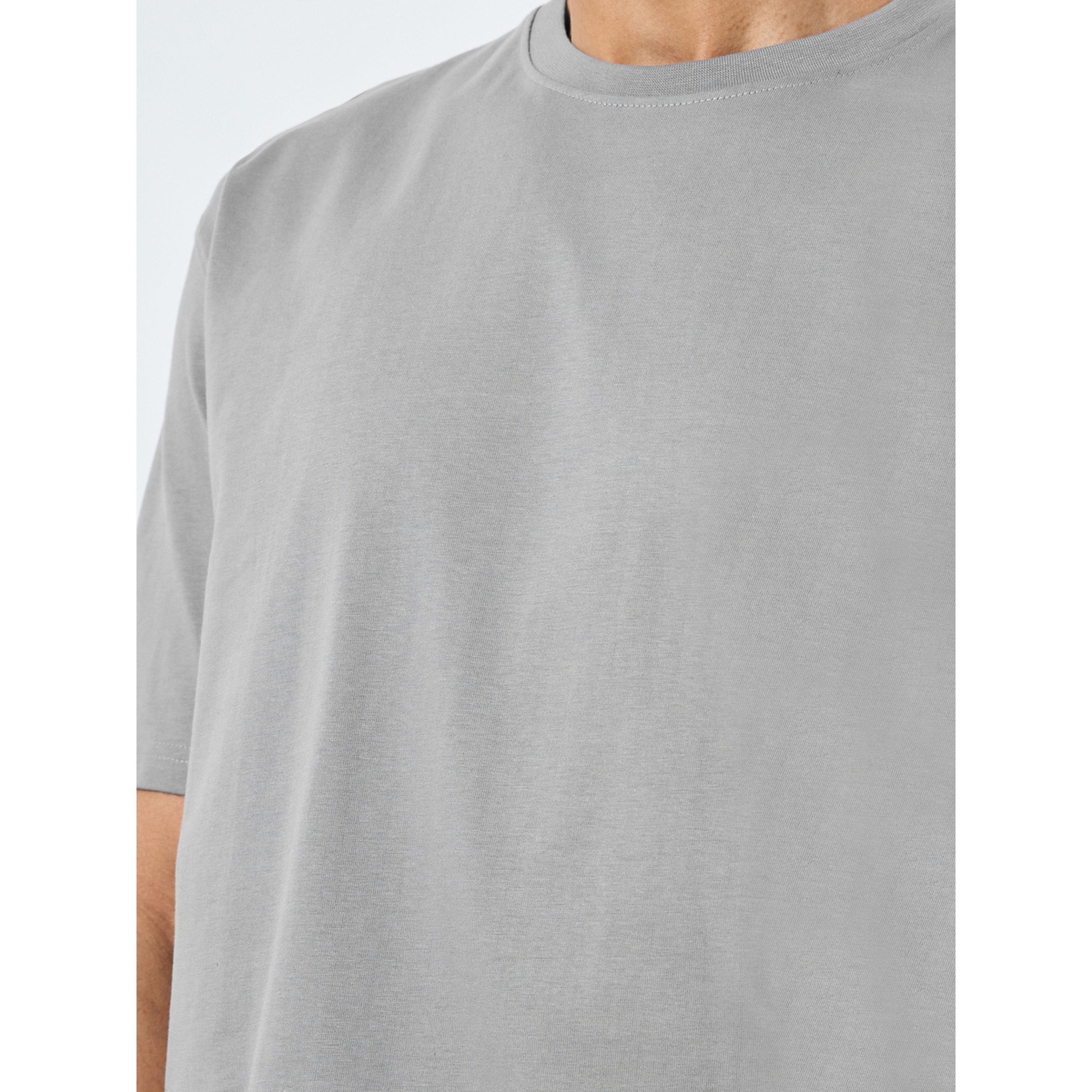 Styli Men Grey Graphic Print Oversized T-Shirt-men-clothing-tshirtsandpolos-tshirts-image-4