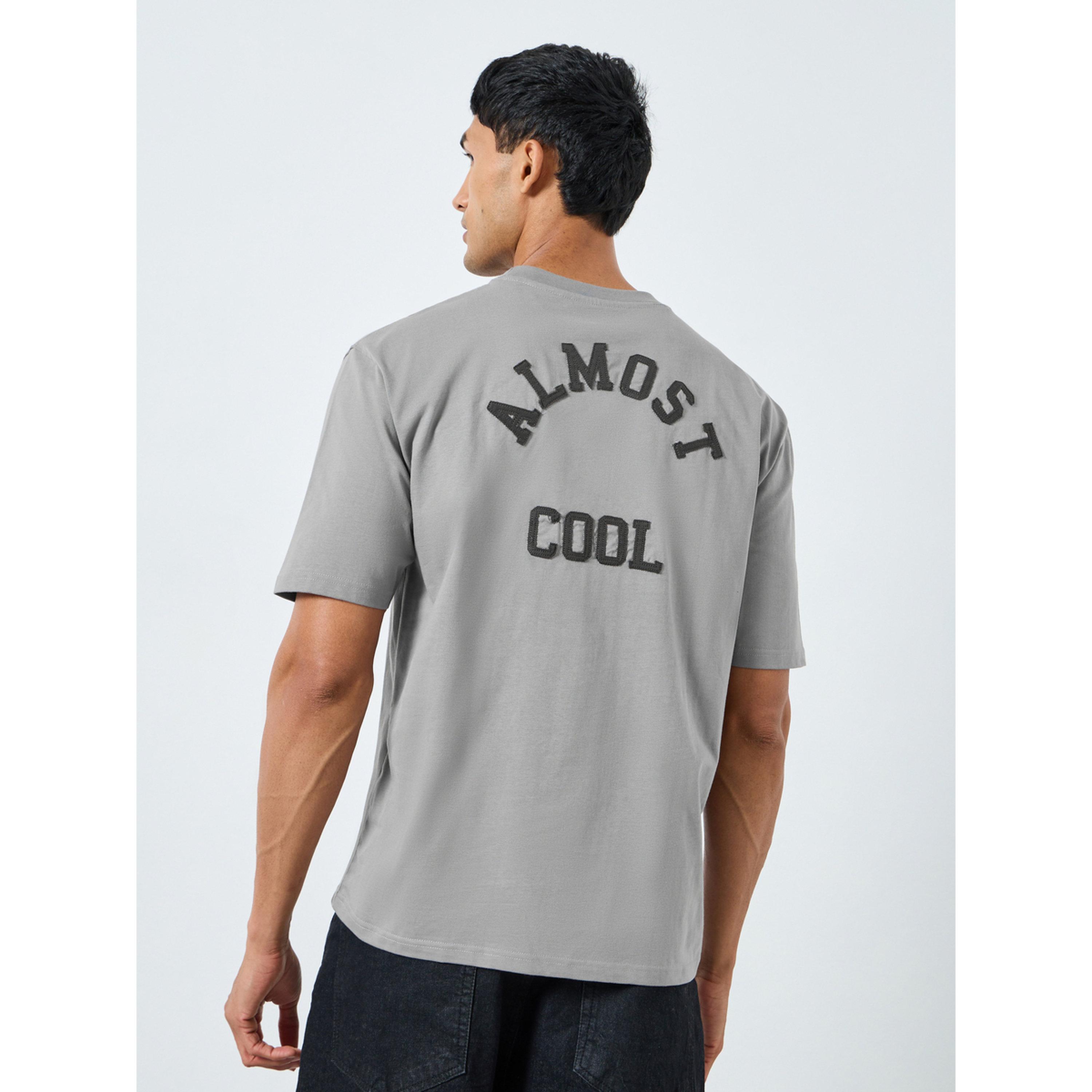 Styli Men Grey Graphic Print Oversized T-Shirt-men-clothing-tshirtsandpolos-tshirts-image-5
