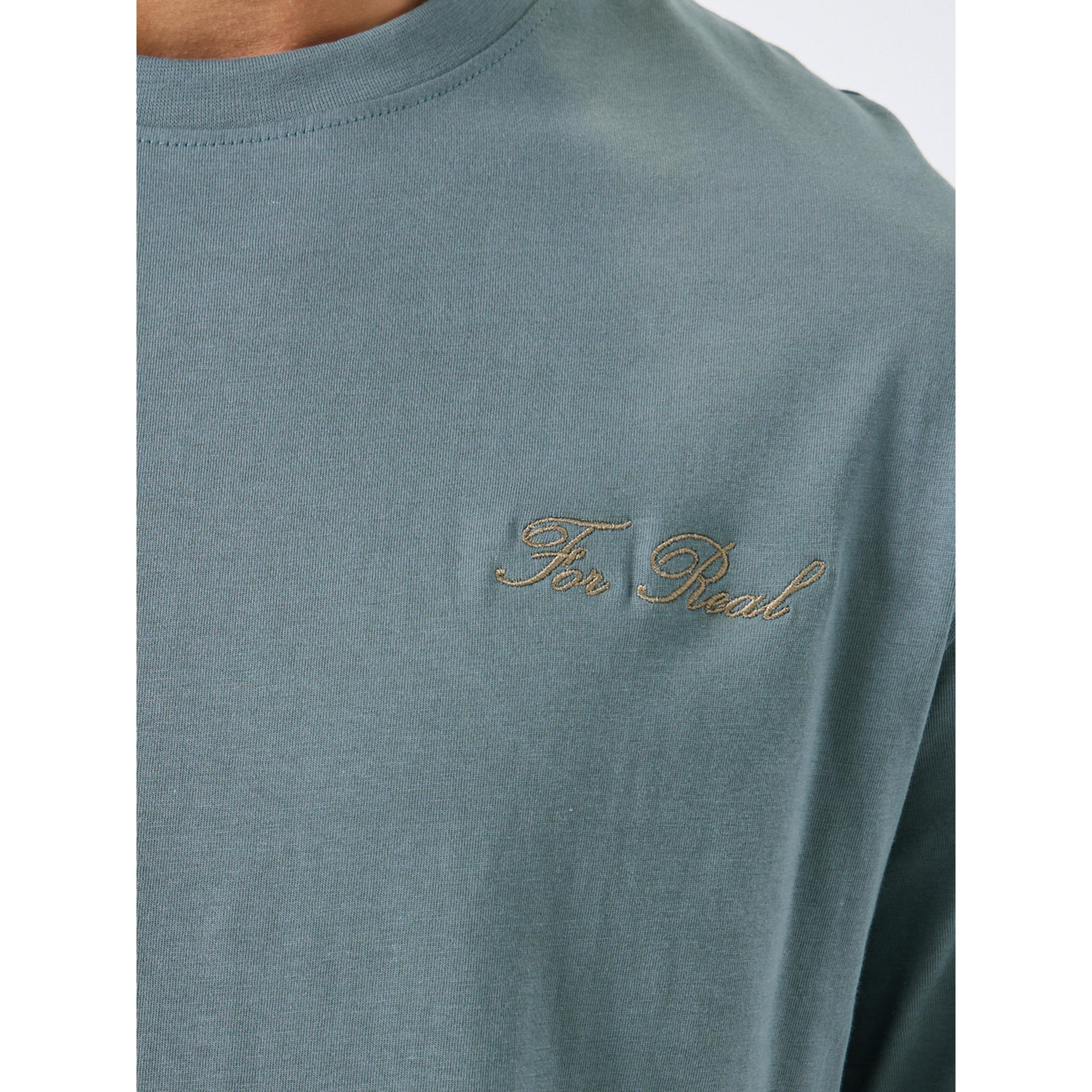 Styli Men Grey Oversized Chest Embroidery T-Shirt-men-clothing-tshirtsandpolos-tshirts-image-3