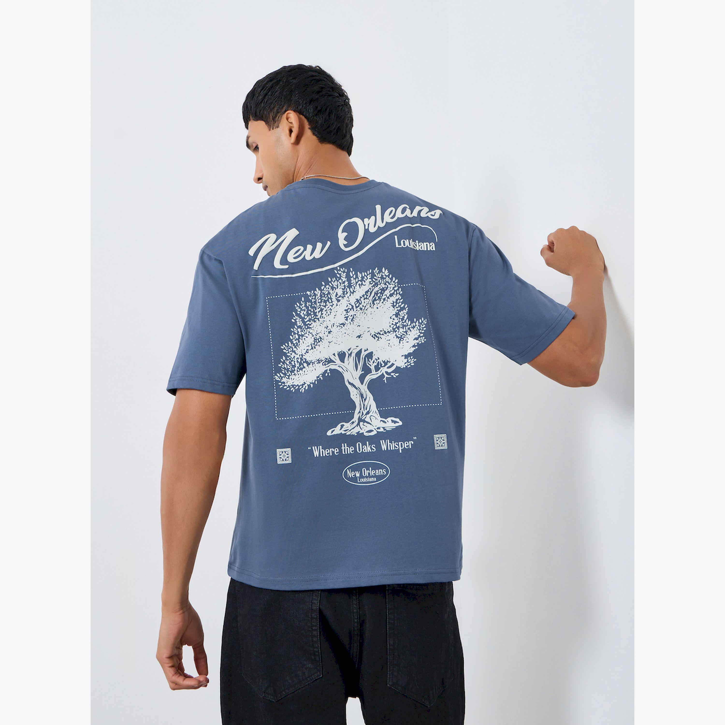 تيشيرت واسع بطبعة جرافيك وأكمام منفوخة-men-clothing-tshirtsandpolos-tshirts-image-3