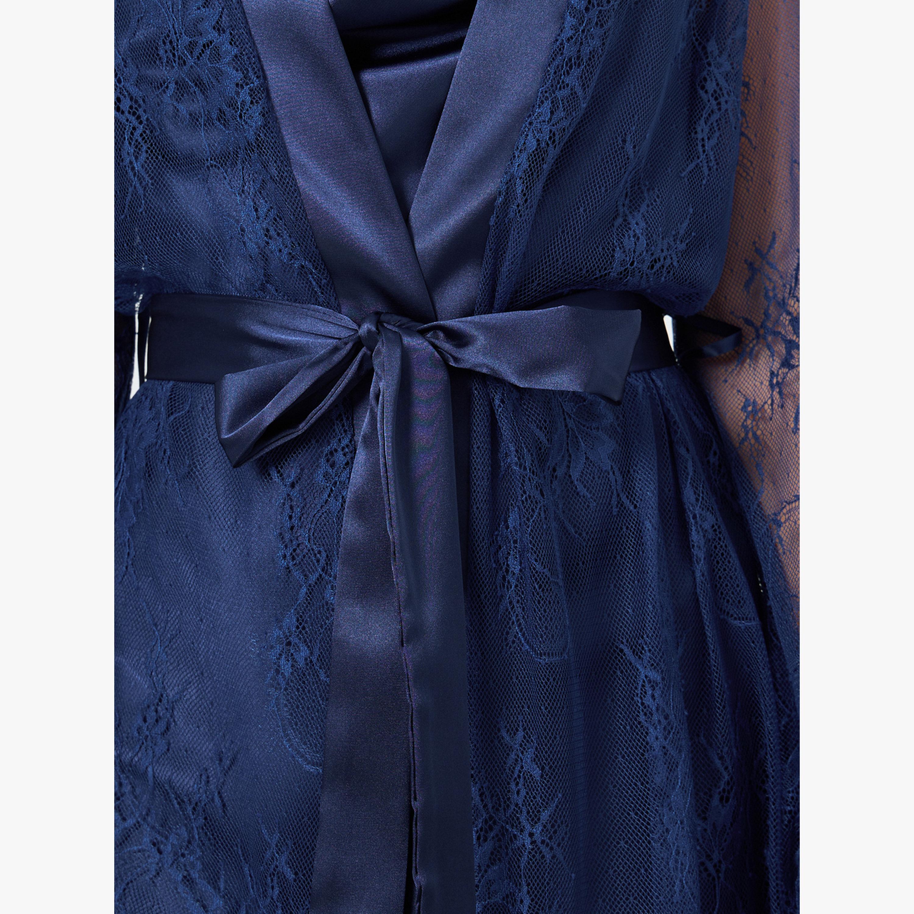 Take Two Women Satin Nightdress and Lace Long Sleeve Robe Set-women-clothing-nightwear-robes-image-5