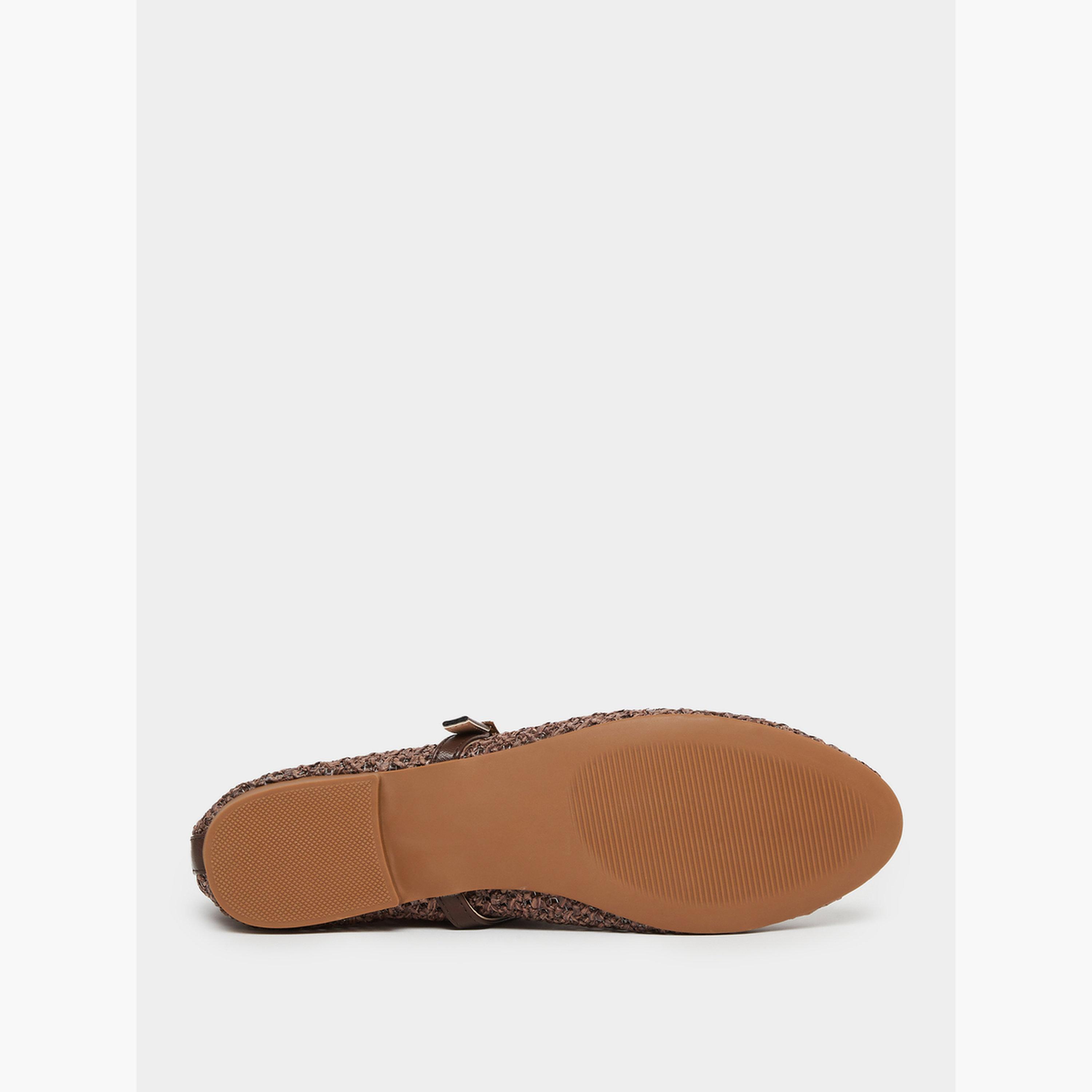 Styli Brown Woven Ballerina Flats-women-shoes-flats-loafers-image-6
