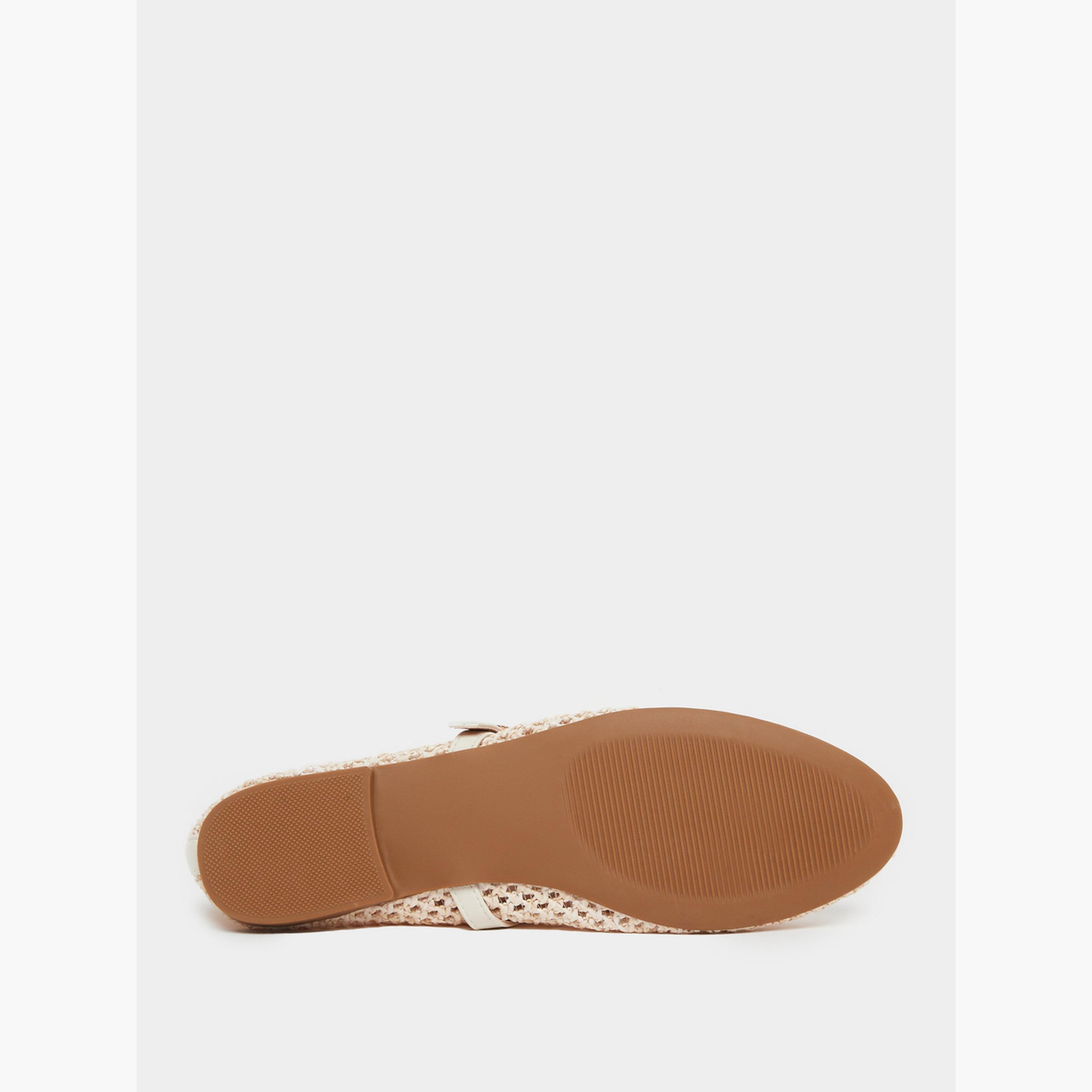 Styli Beige Woven Ballerina Flats-women-shoes-flats-loafers-image-6