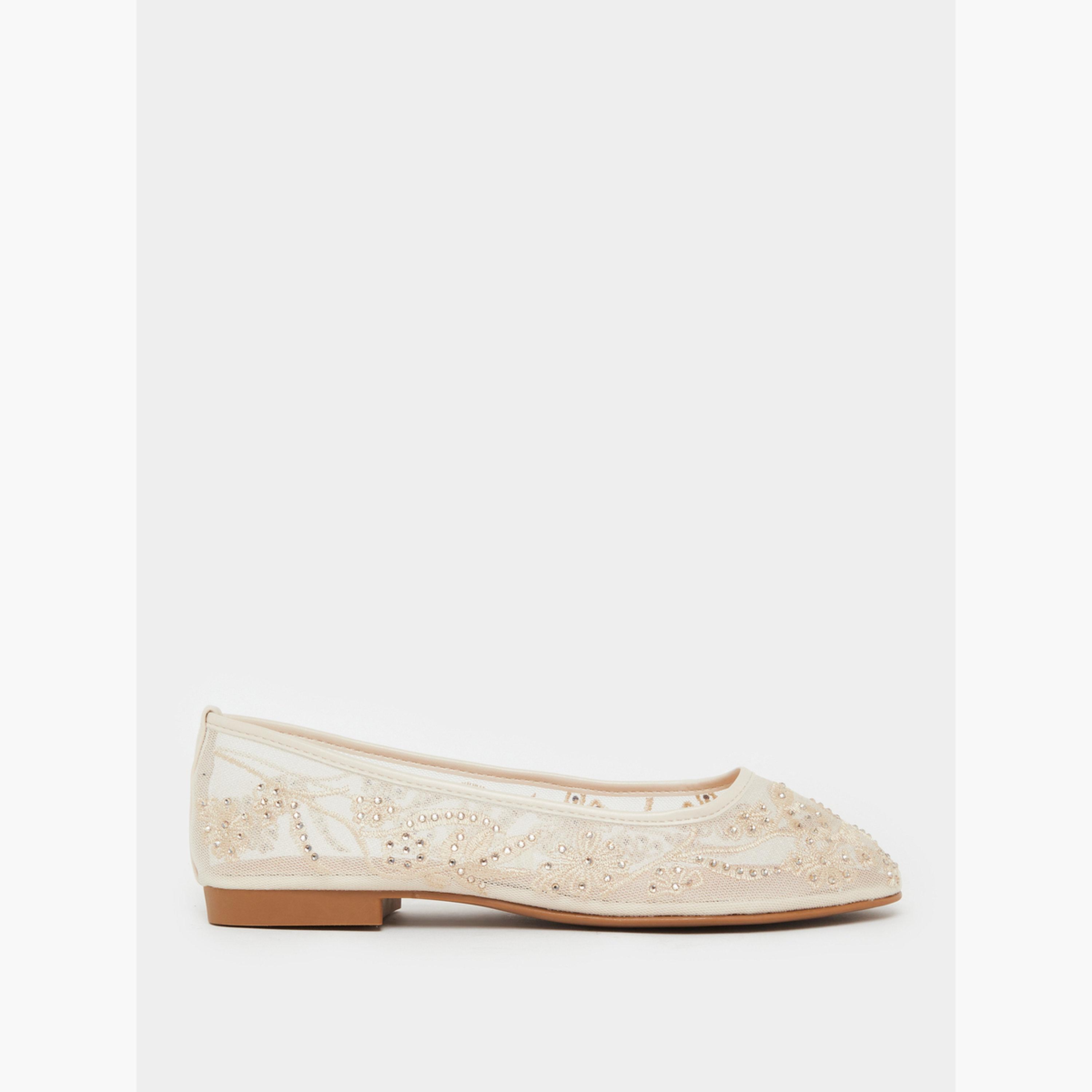 حذاء باليرينا شبكي ومزين-women-shoes-flats-ballerinas-image-2