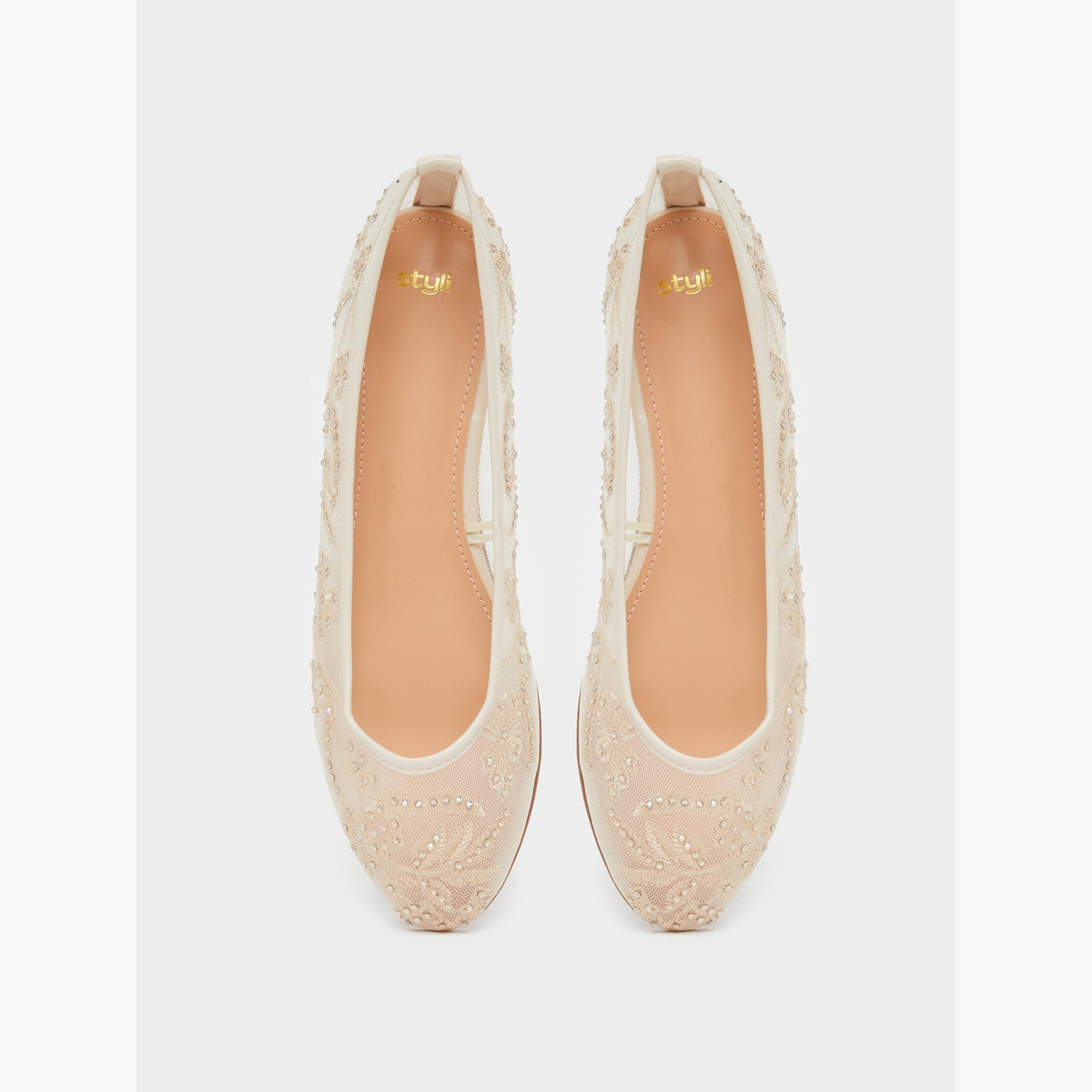 حذاء باليرينا شبكي ومزين-women-shoes-flats-ballerinas-image-3