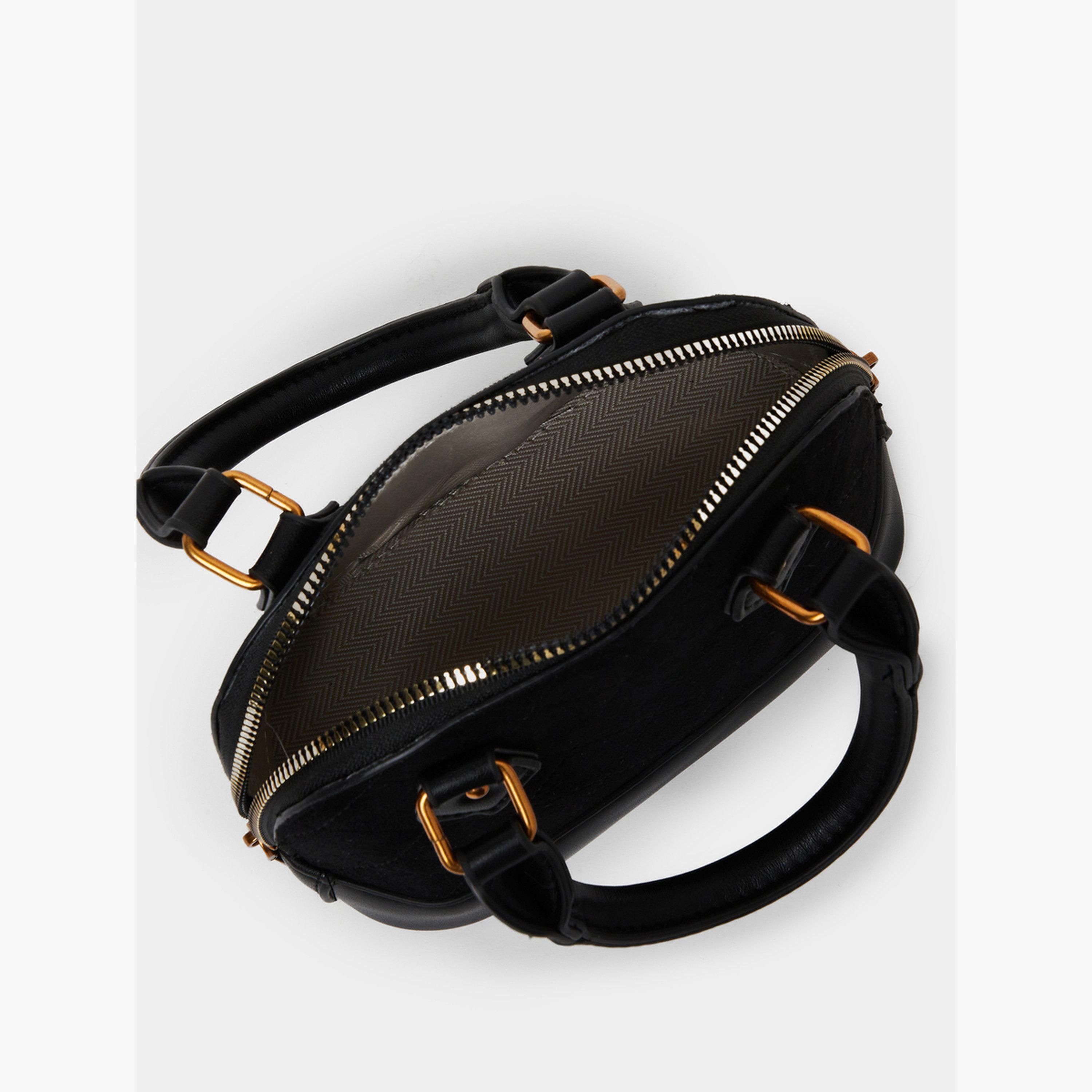 Styli Black Quilted Dome Handbag-women-bagsandwallets-handbags-image-4