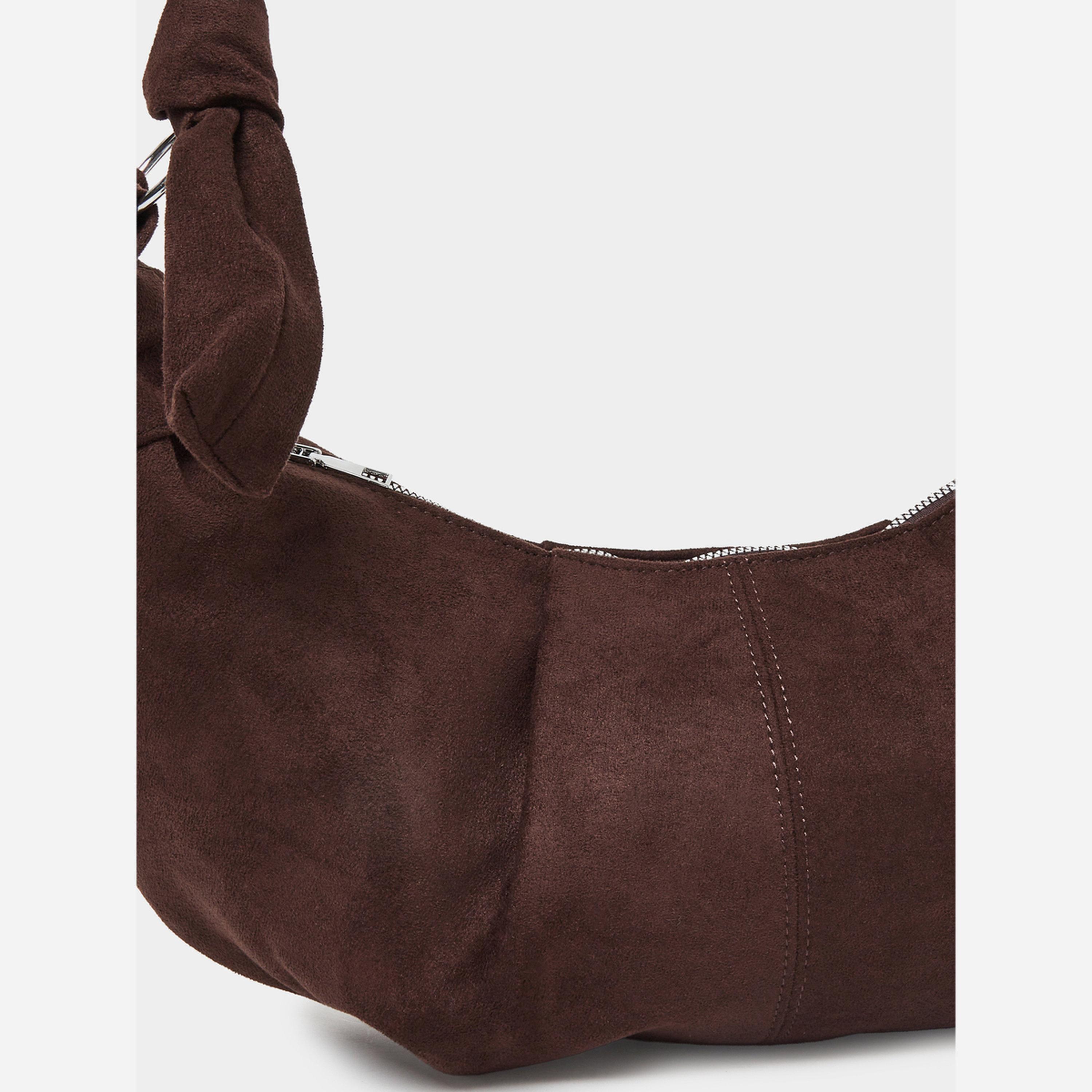 ستايلي - شنطة كتف جلد للنساء لون بني على شكل نصف قمر-women-bagsandwallets-handbags-image-4