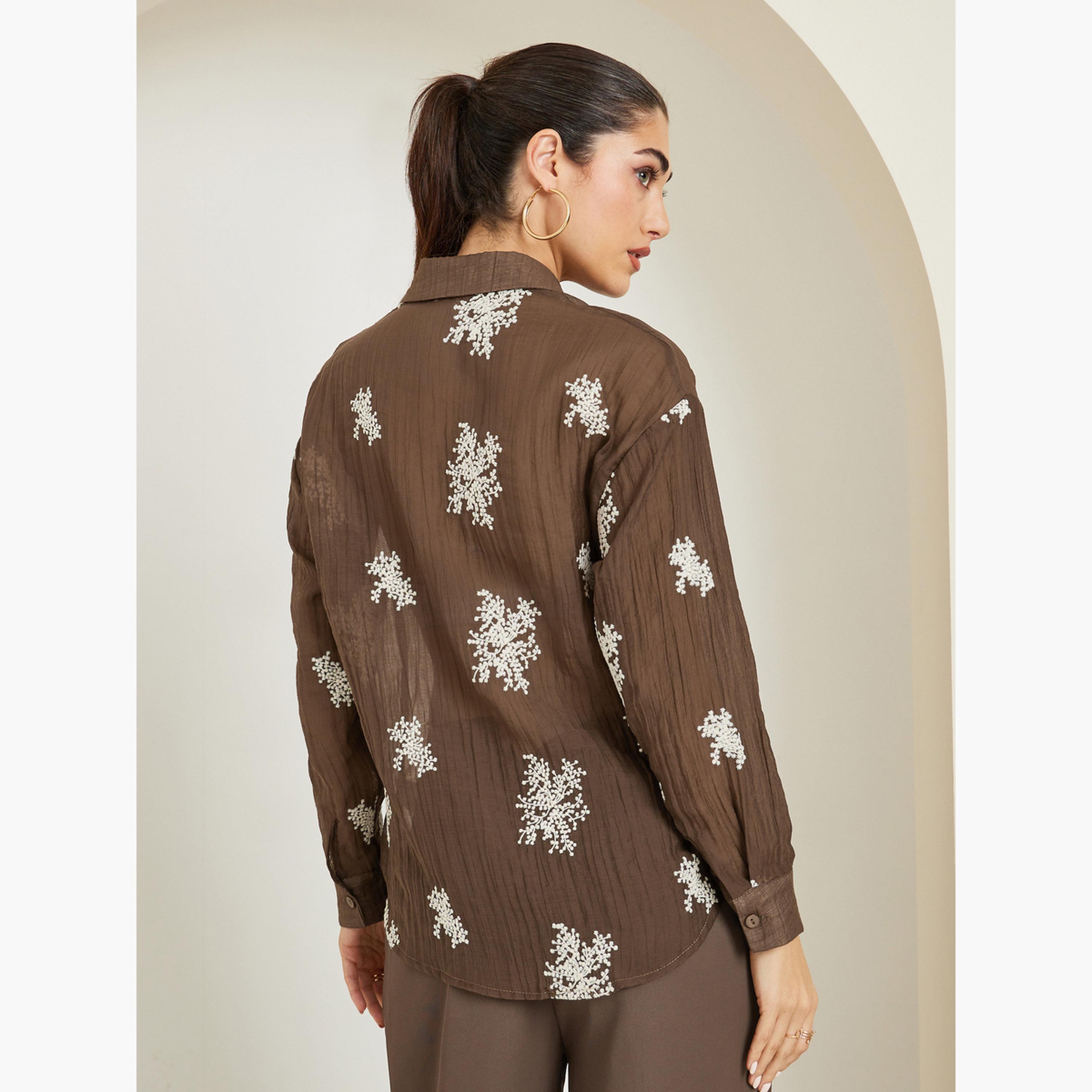 بلوزة بأكمام طويلة وتفاصيل مُطرّزة-women-clothing-shirtsandblouses-shirts-image-5