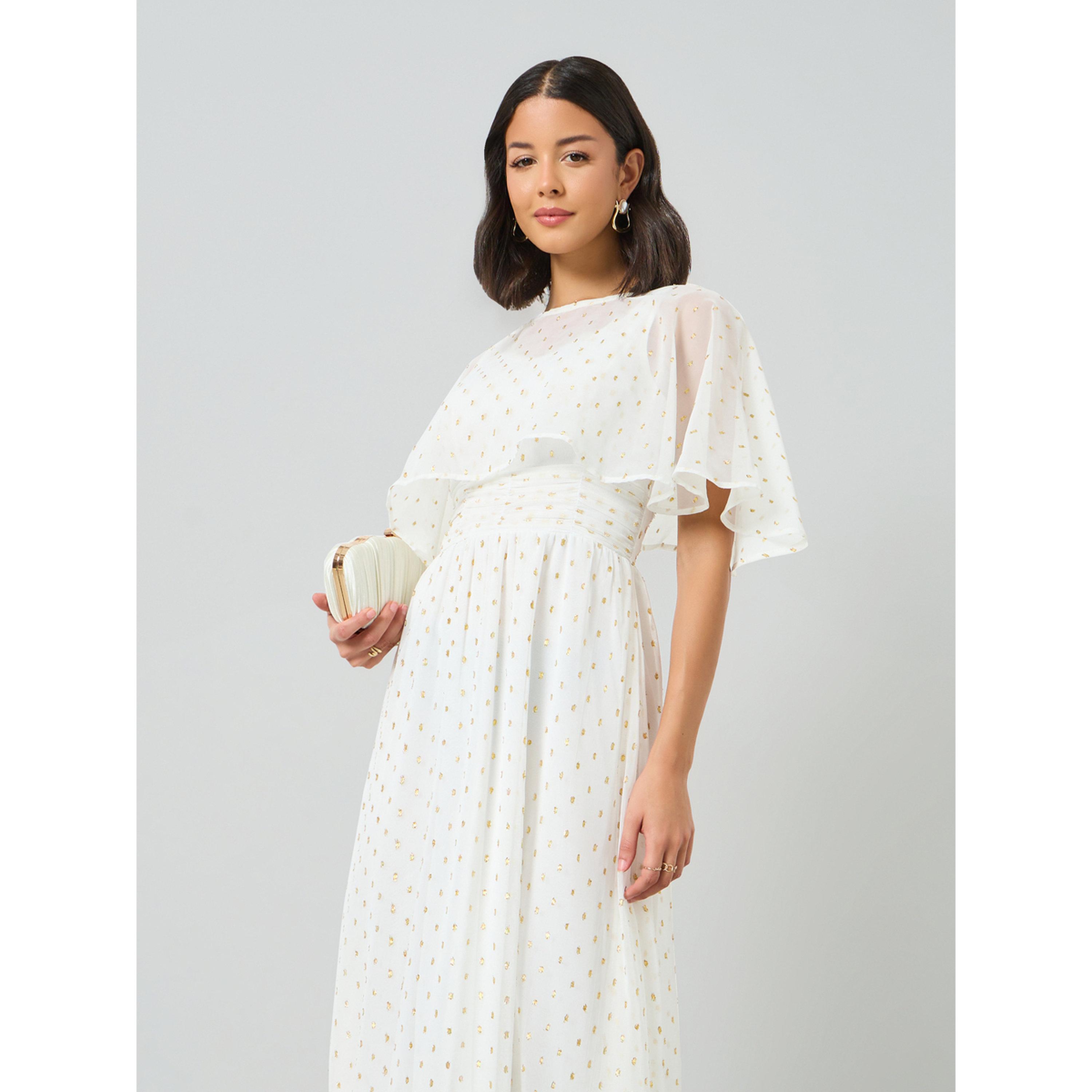 فستان طويل بتفاصيل لوريكس فويل وأكمام كيب-women-clothing-dresses-image-2