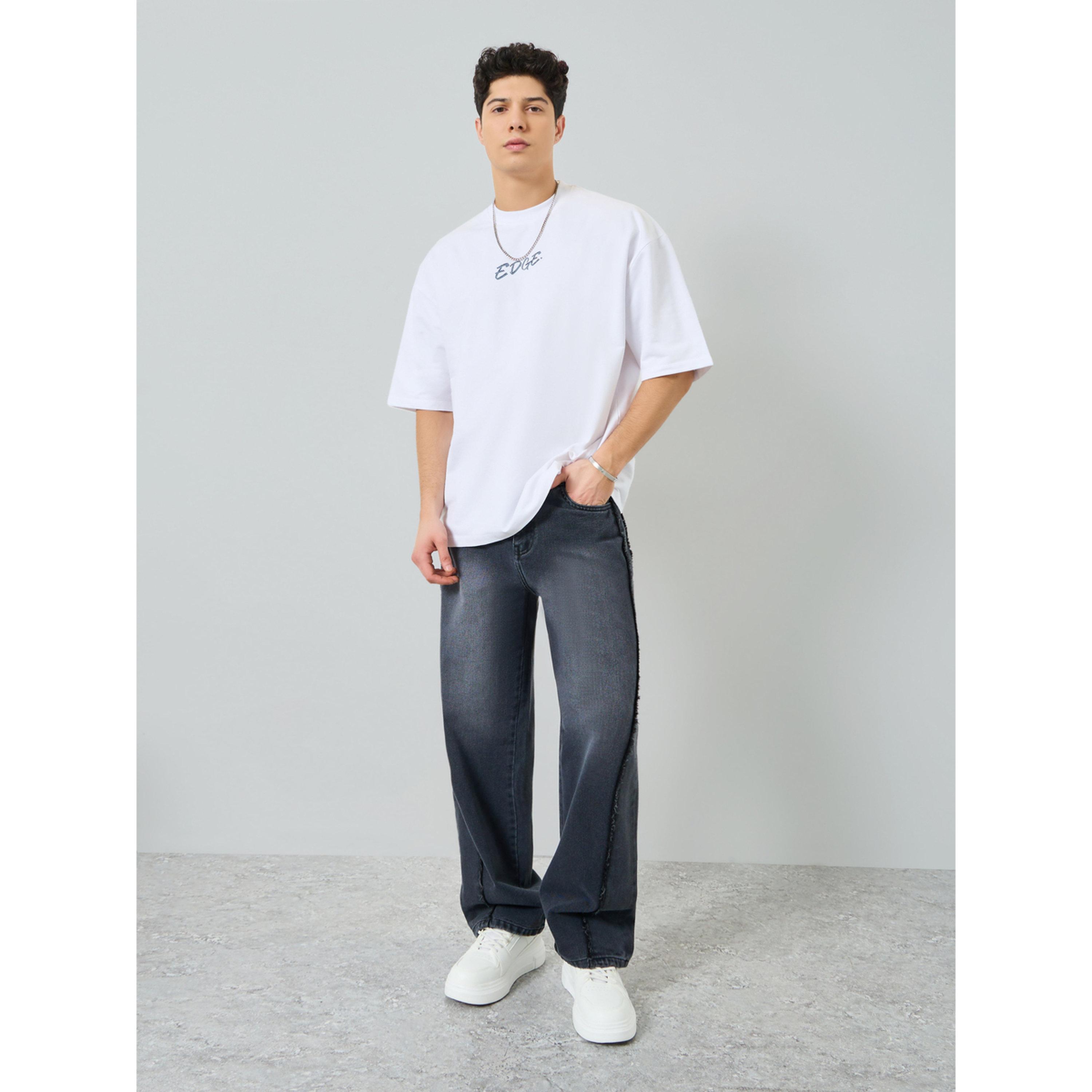 تيشيرت بياقة دائرية وطبعة جرافيك مع أكمام قصيرة-men-clothing-tshirtsandpolos-tshirts-image-2