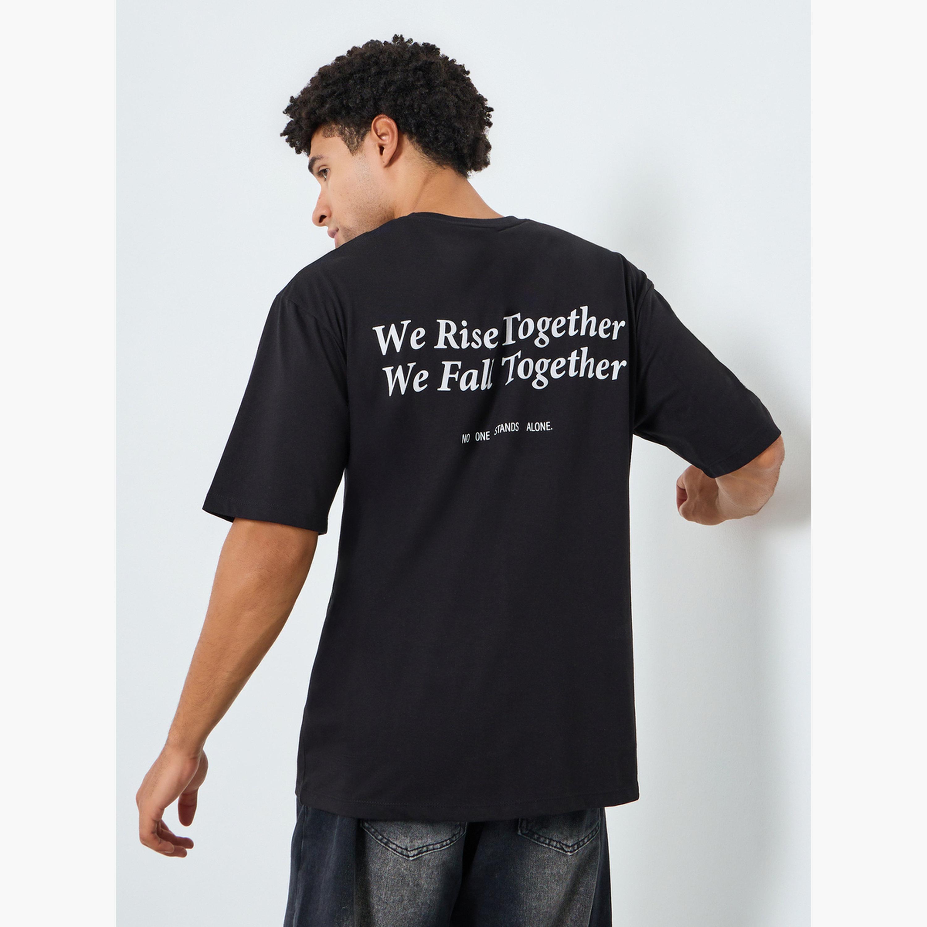 Styli Men Oversized Slogan Print Crew Neck T-Shirt-men-clothing-tshirtsandpolos-tshirts-image-3