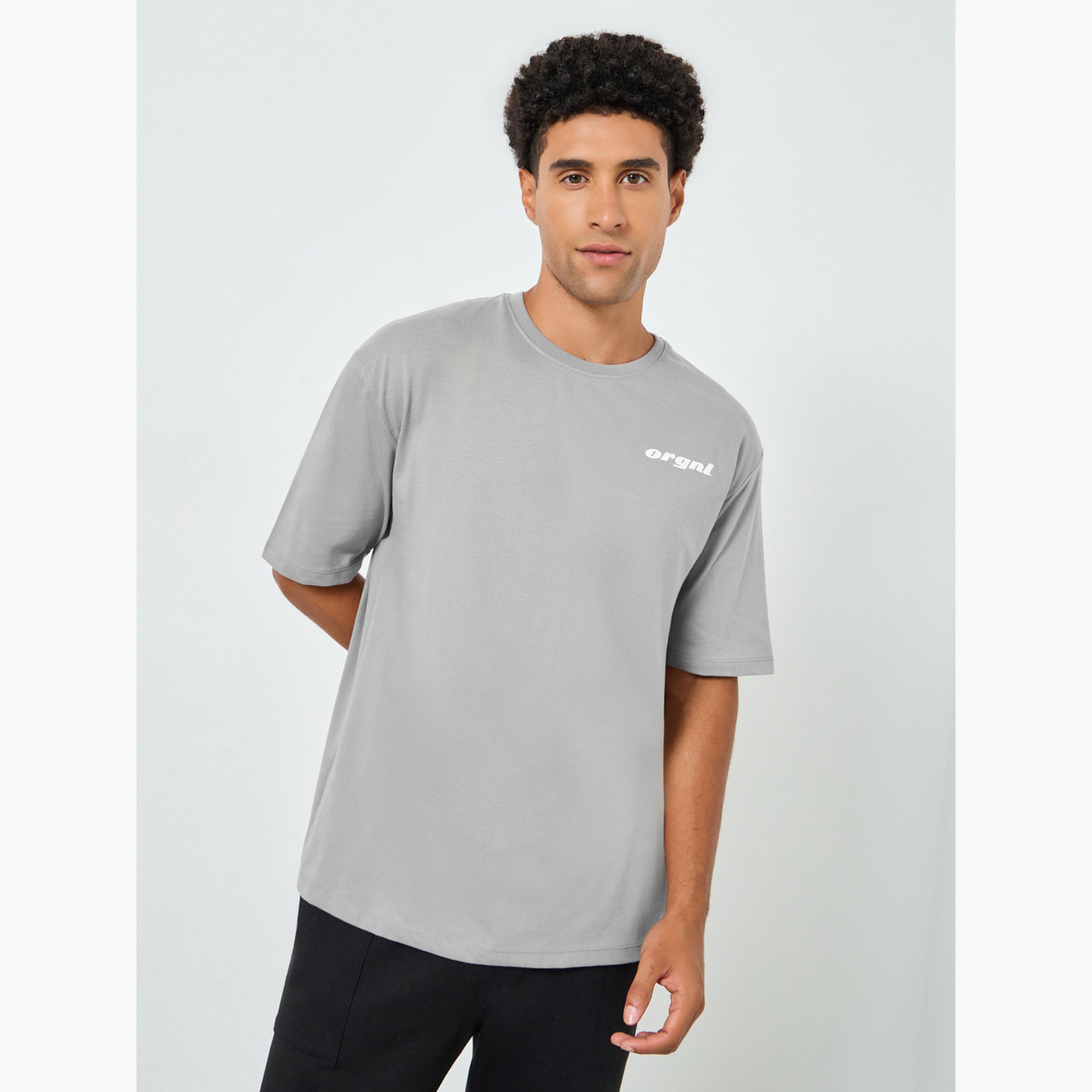 Styli Men Grey Graphic Print Oversized T-Shirt-men-clothing-tshirtsandpolos-polos-image-1