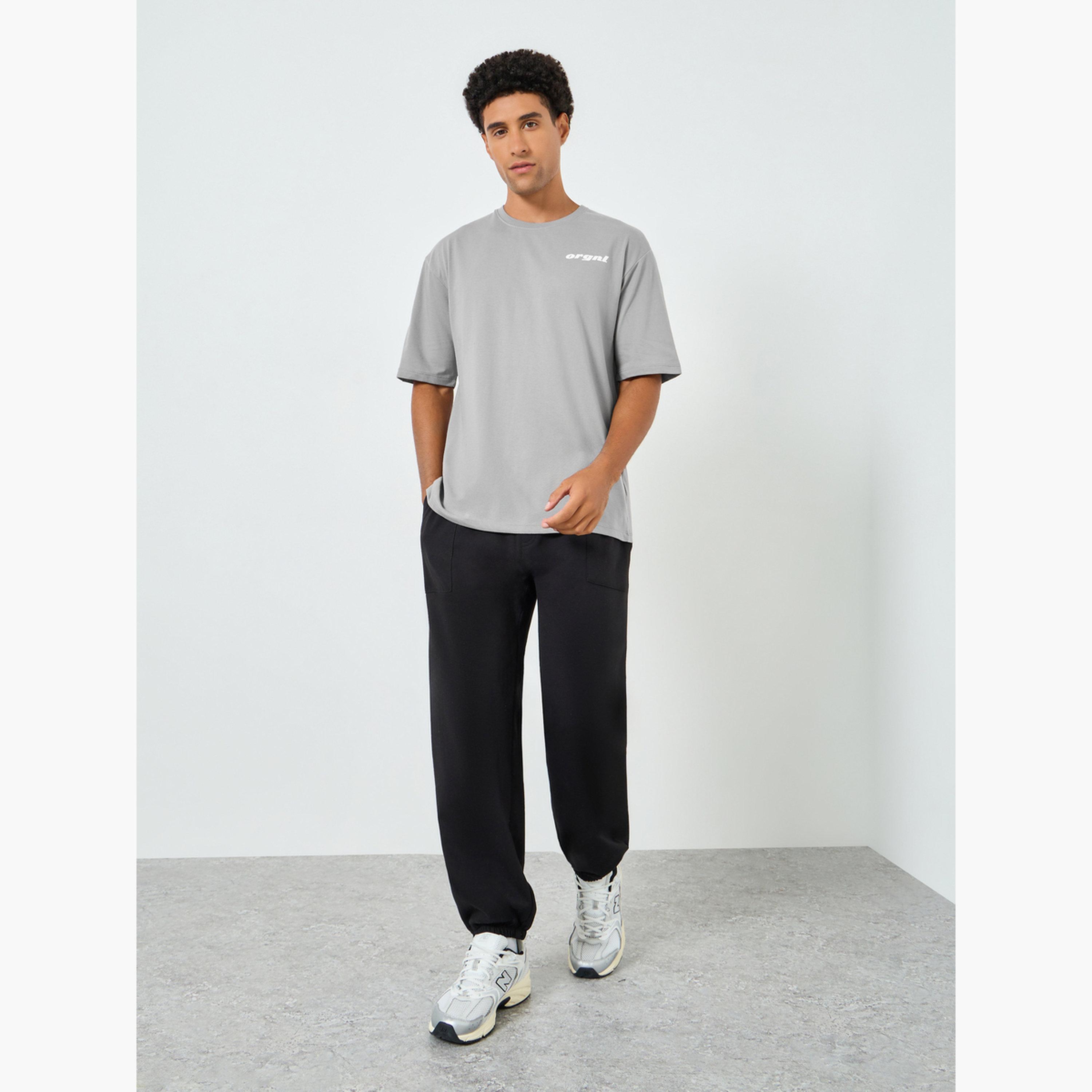 Styli Men Grey Graphic Print Oversized T-Shirt-men-clothing-tshirtsandpolos-polos-image-2