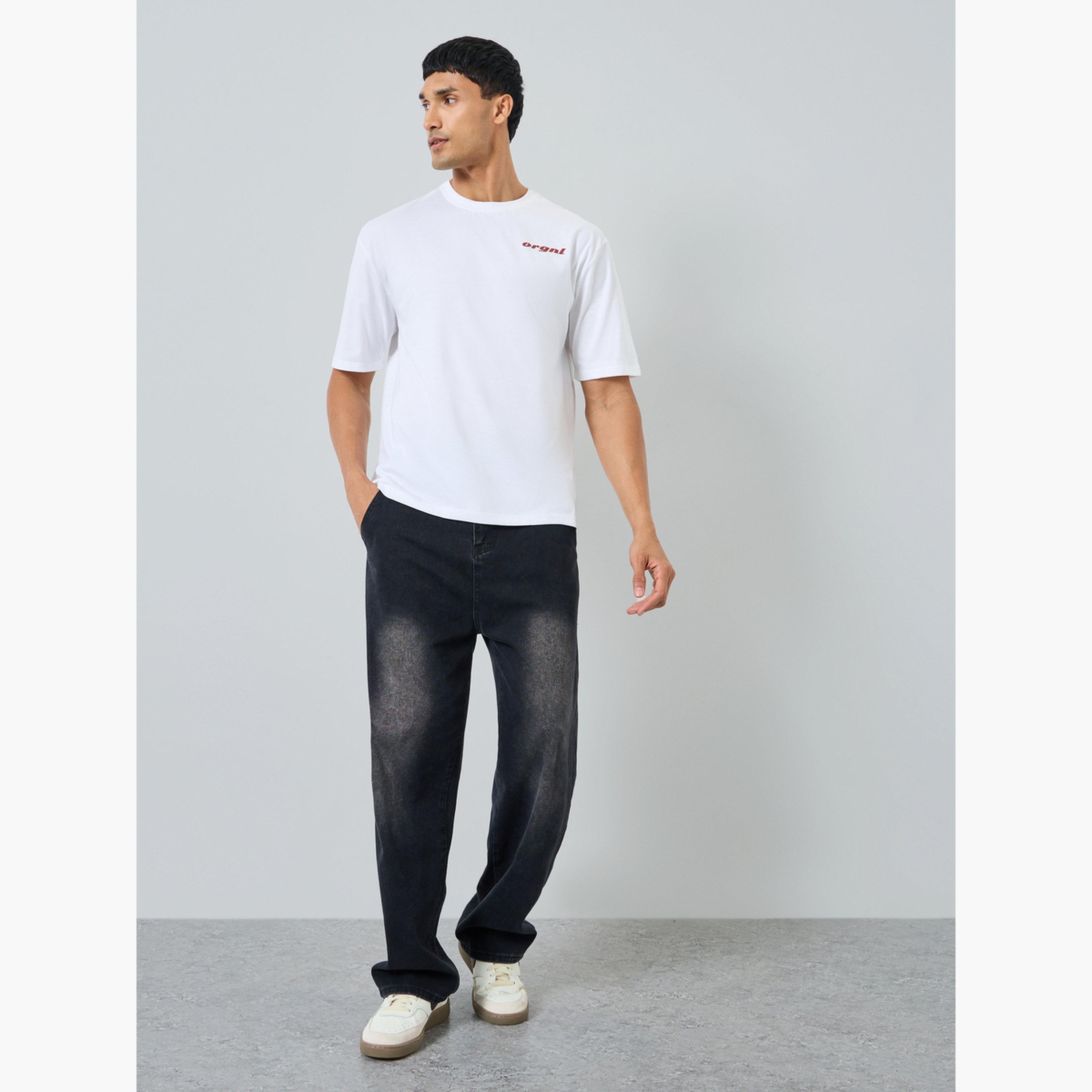 Styli Men White Graphic Print Oversized T-Shirt-men-clothing-tshirtsandpolos-tshirts-image-2