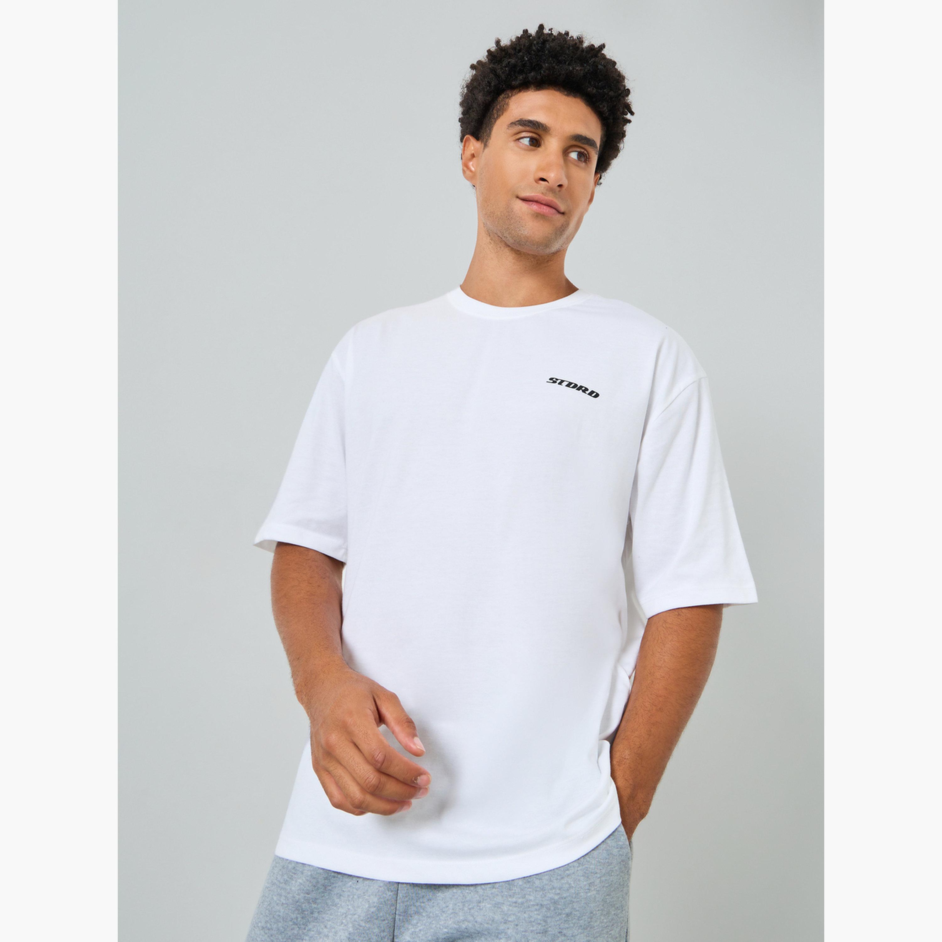 Styli Men White Graphic Print Oversized T-Shirt-men-clothing-tshirtsandpolos-polos-image-1