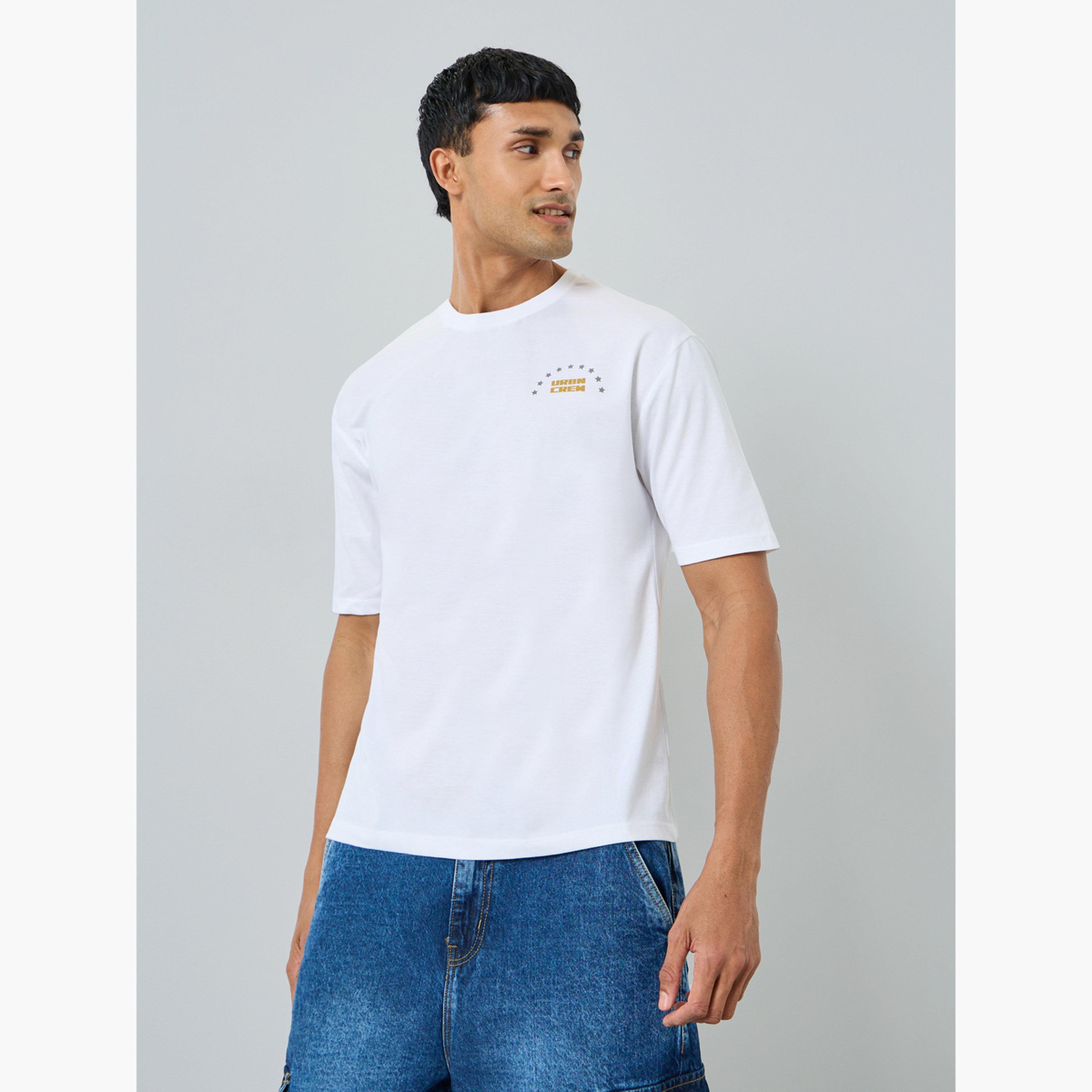 Styli Men White Graphic Print Oversized T-Shirt-men-clothing-tshirtsandpolos-tshirts-image-1