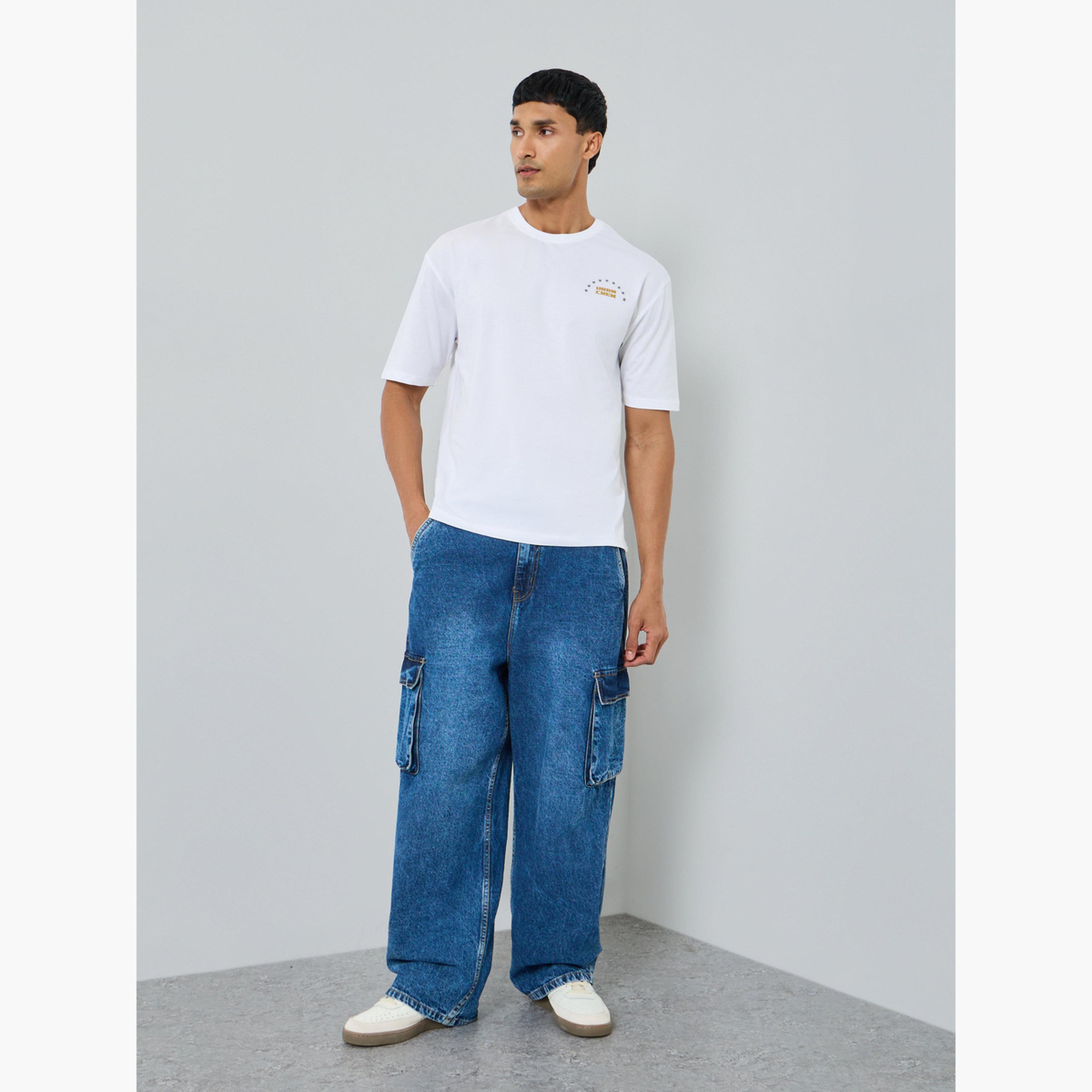 Styli Men White Graphic Print Oversized T-Shirt-men-clothing-tshirtsandpolos-tshirts-image-2