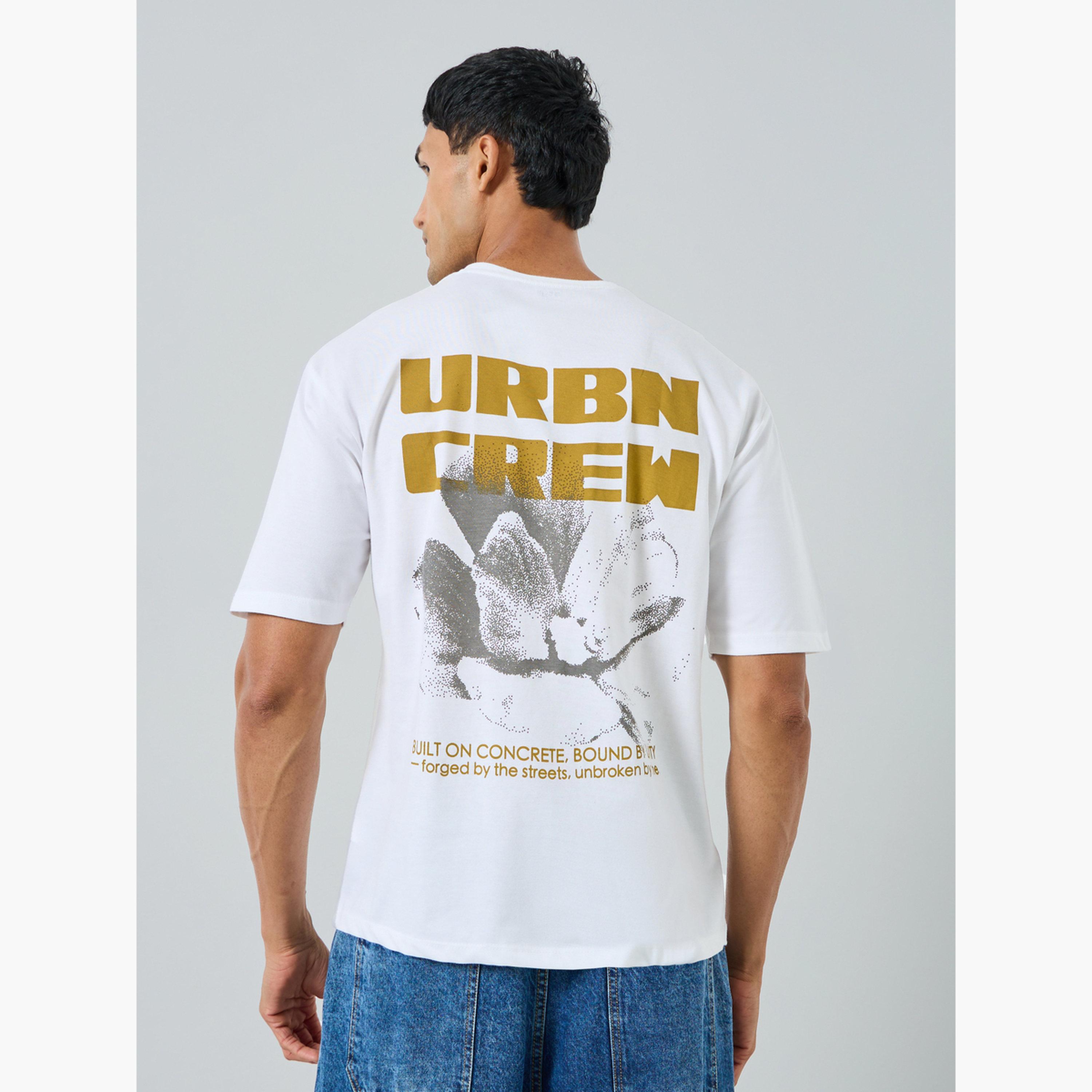 Styli Men White Graphic Print Oversized T-Shirt-men-clothing-tshirtsandpolos-tshirts-image-5