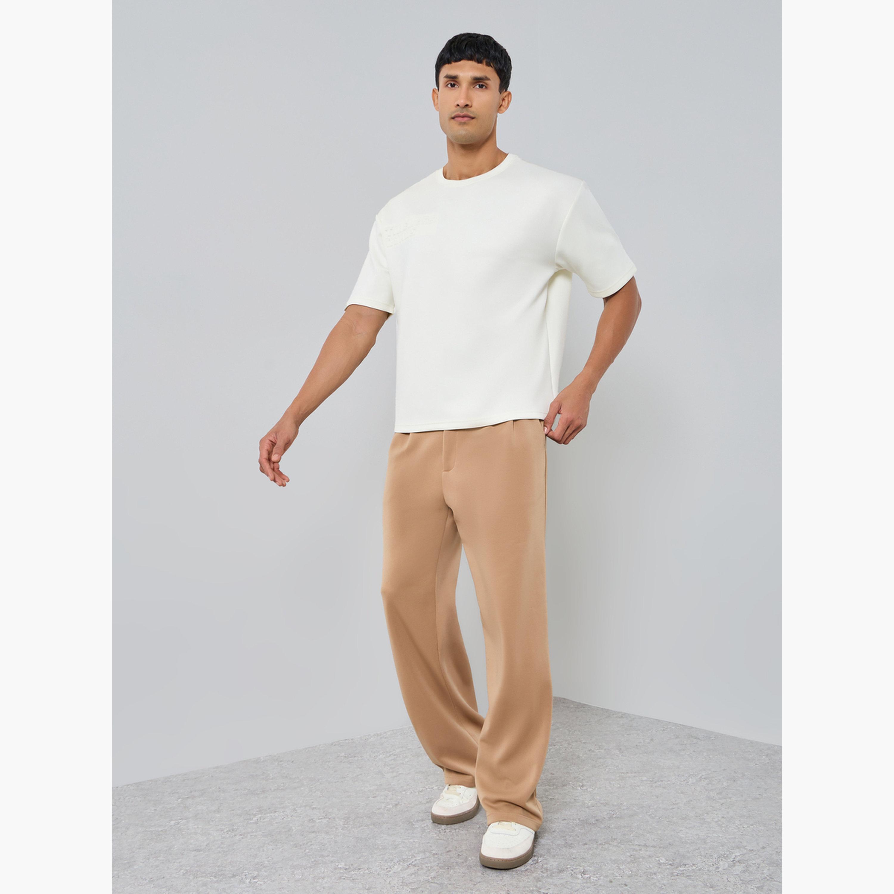 Styli Men Cream Crew Neck Oversized T-Shirt-men-clothing-tshirtsandpolos-tshirts-image-2