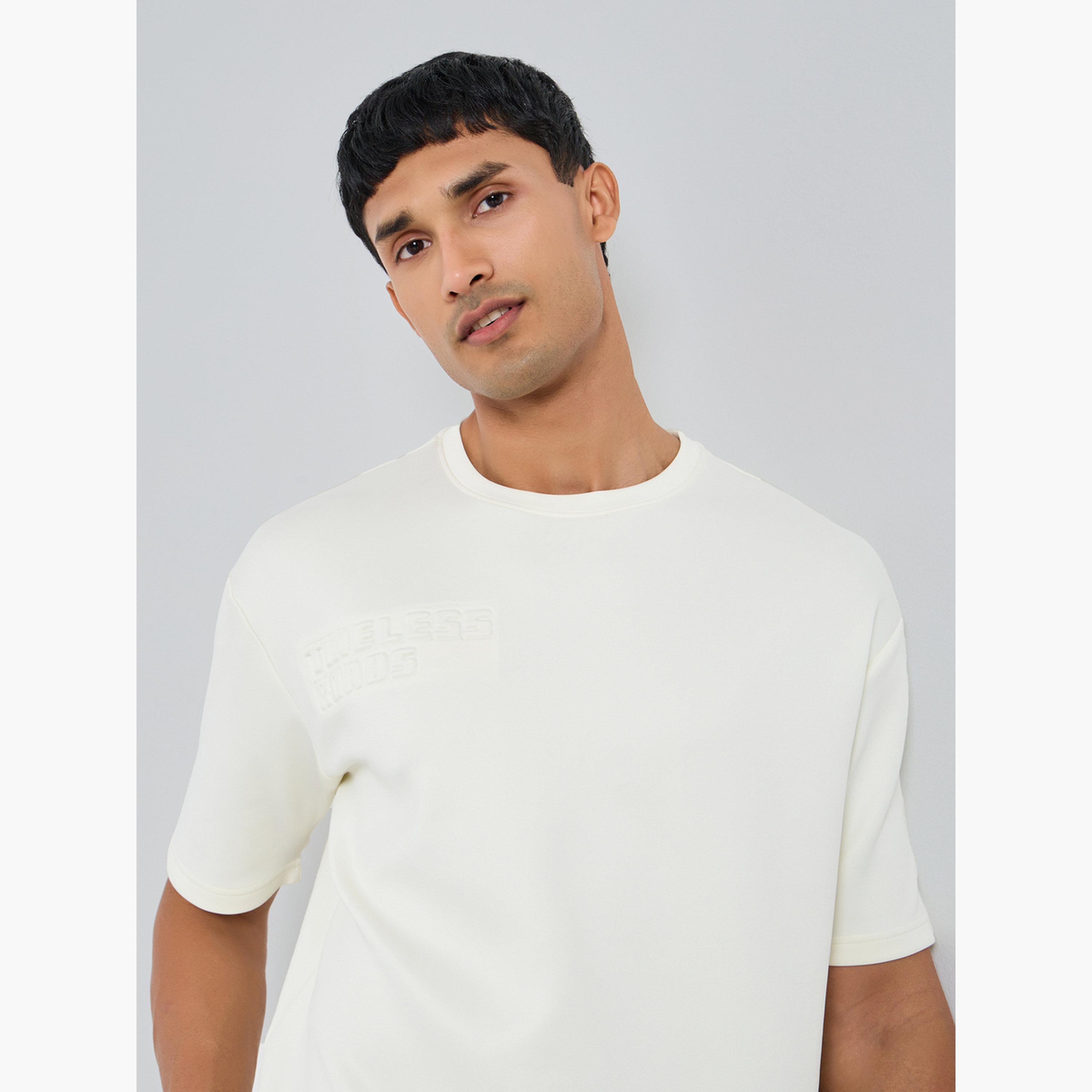 Styli Men Cream Crew Neck Oversized T-Shirt-men-clothing-tshirtsandpolos-tshirts-image-3