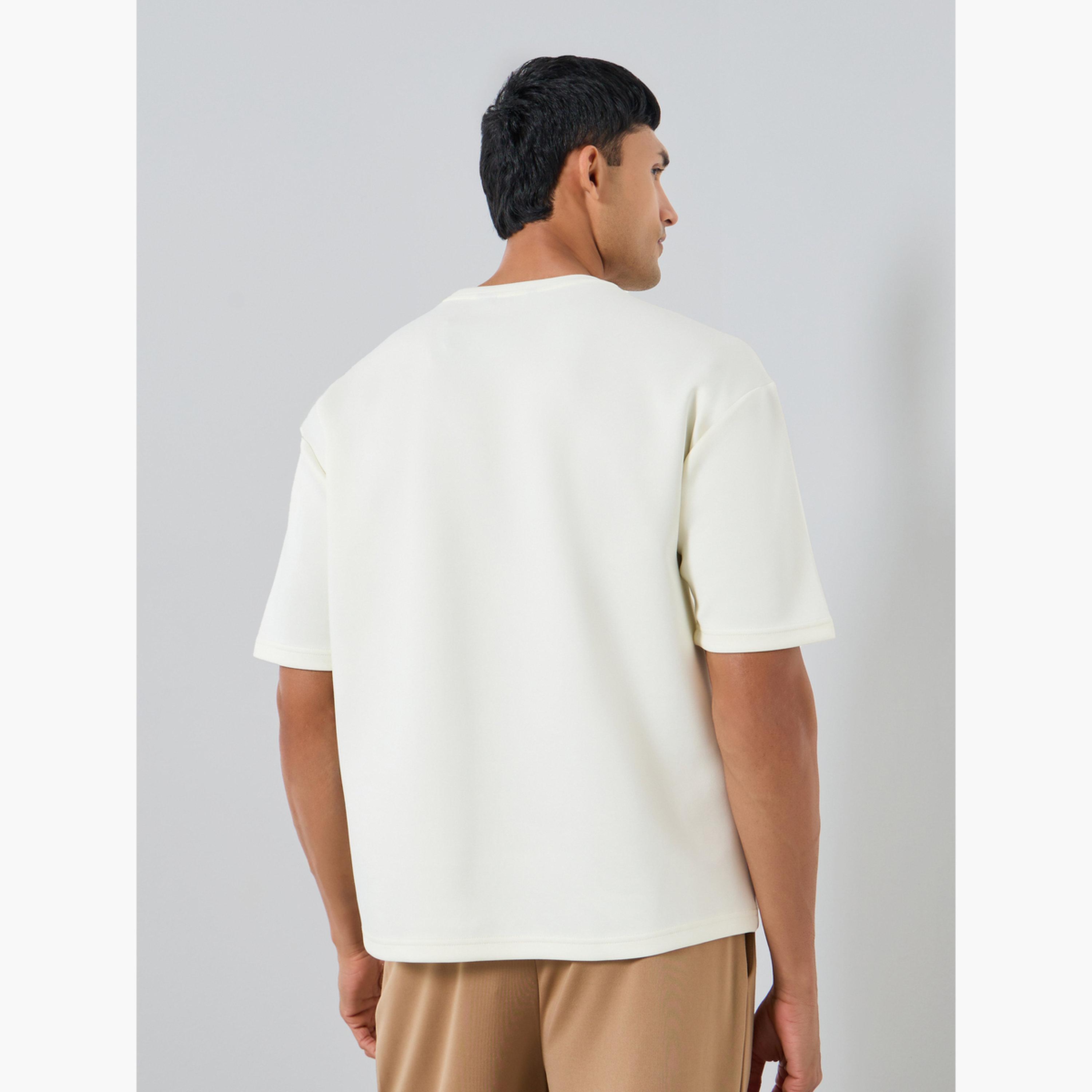 Styli Men Cream Crew Neck Oversized T-Shirt-men-clothing-tshirtsandpolos-tshirts-image-5