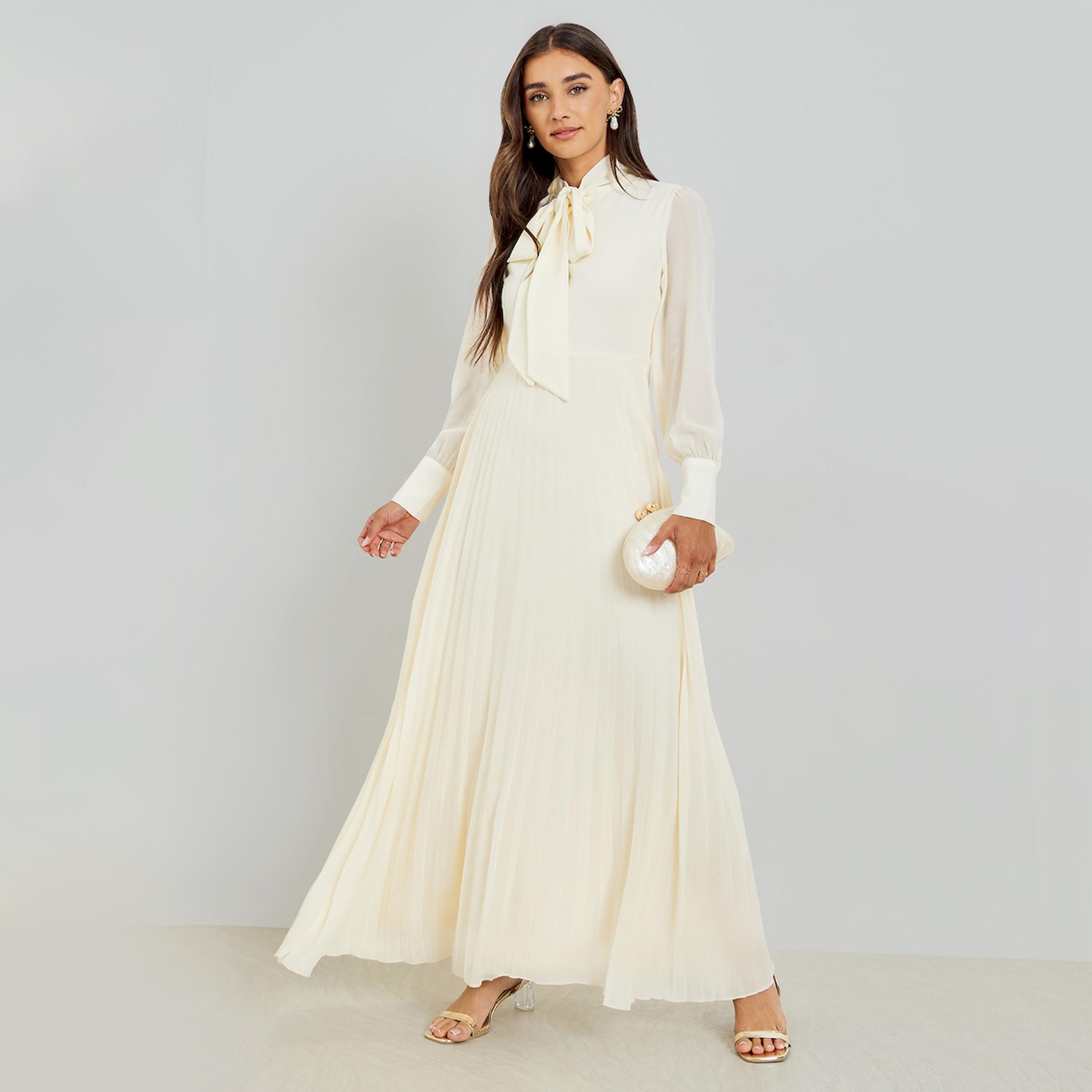 فستان طويل بكسرات وتصميم مريح-women-clothing-dresses-image-1