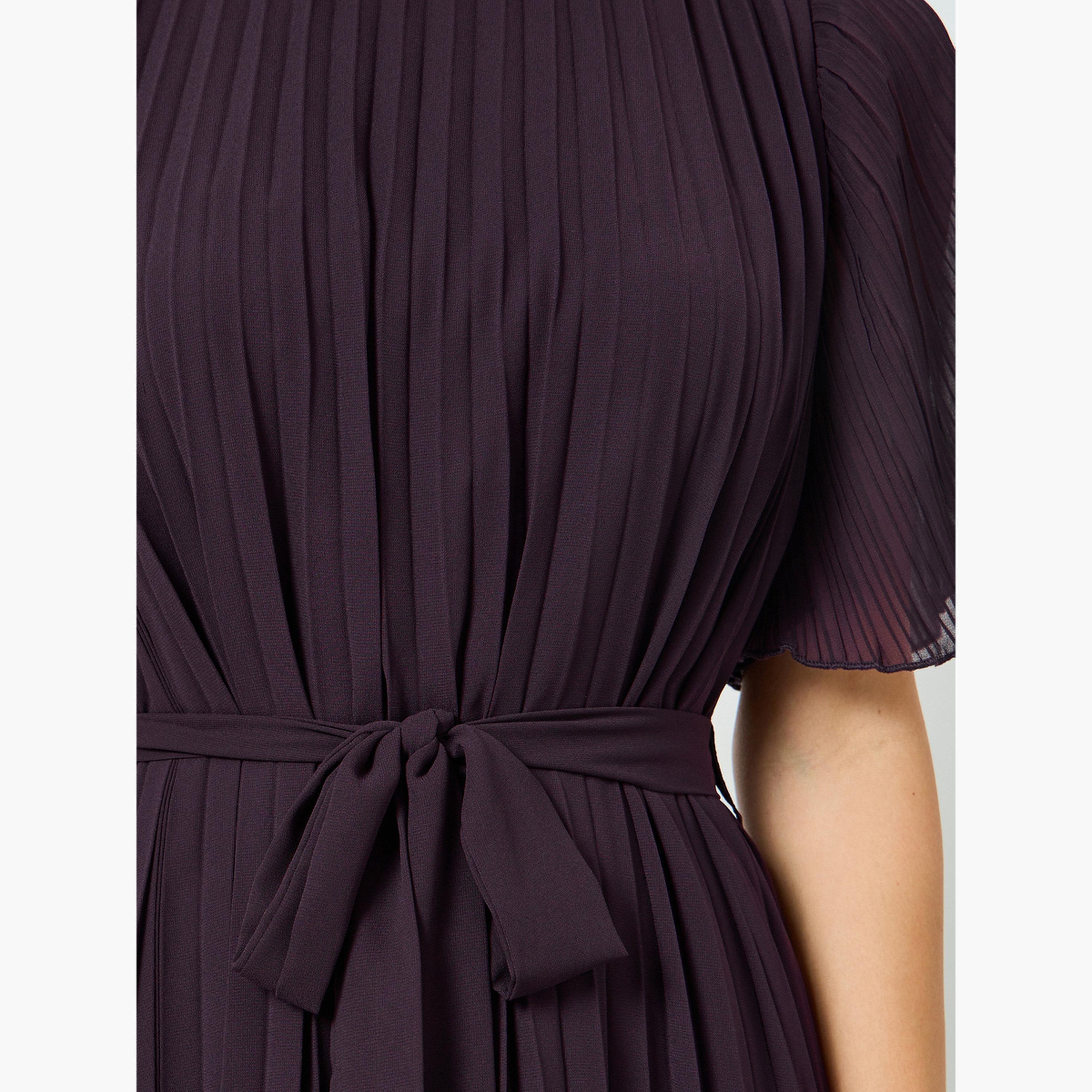 فستان طويل بكسرات ورباط-women-clothing-dresses-image-5