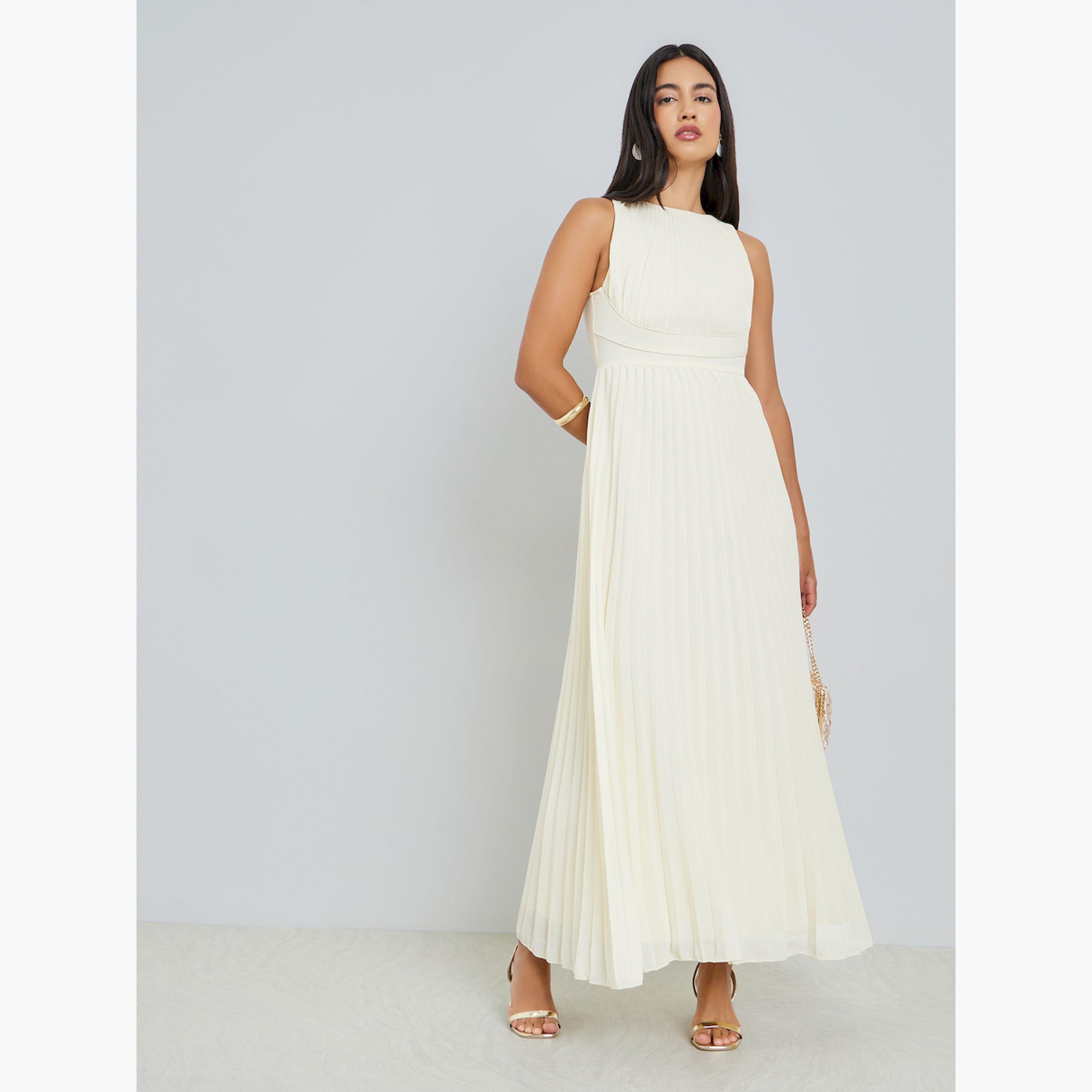 فستان ماكسي بكسرات بدون أكمام-women-clothing-dresses-image-3