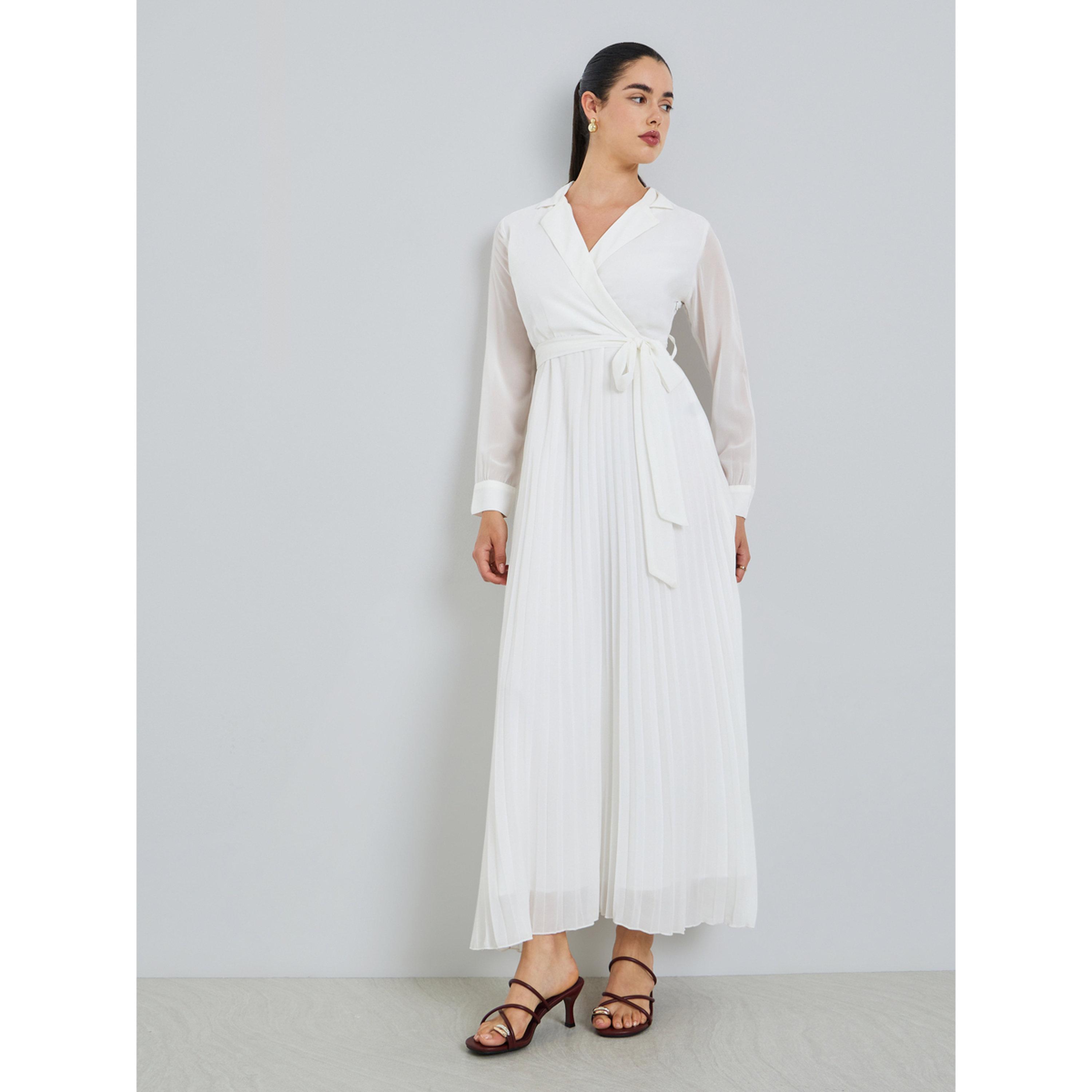 فستان طويل نسائي مكسر-women-clothing-dresses-image-1