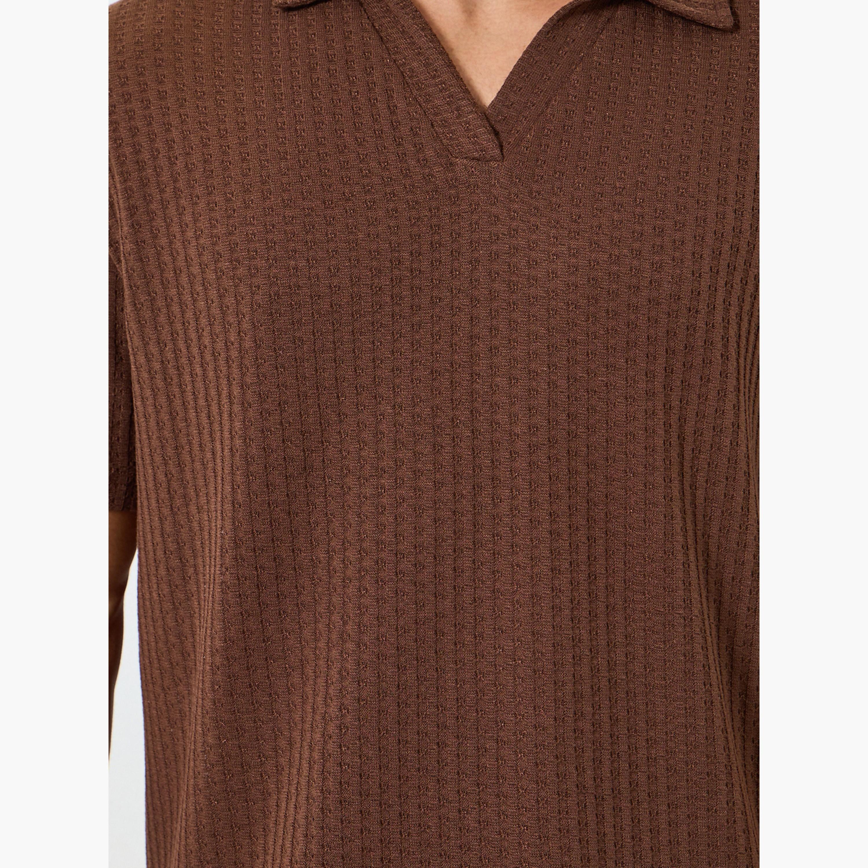 تيشيرت بولو بتفاصيل شبكية-men-clothing-tshirtsandpolos-polos-image-3