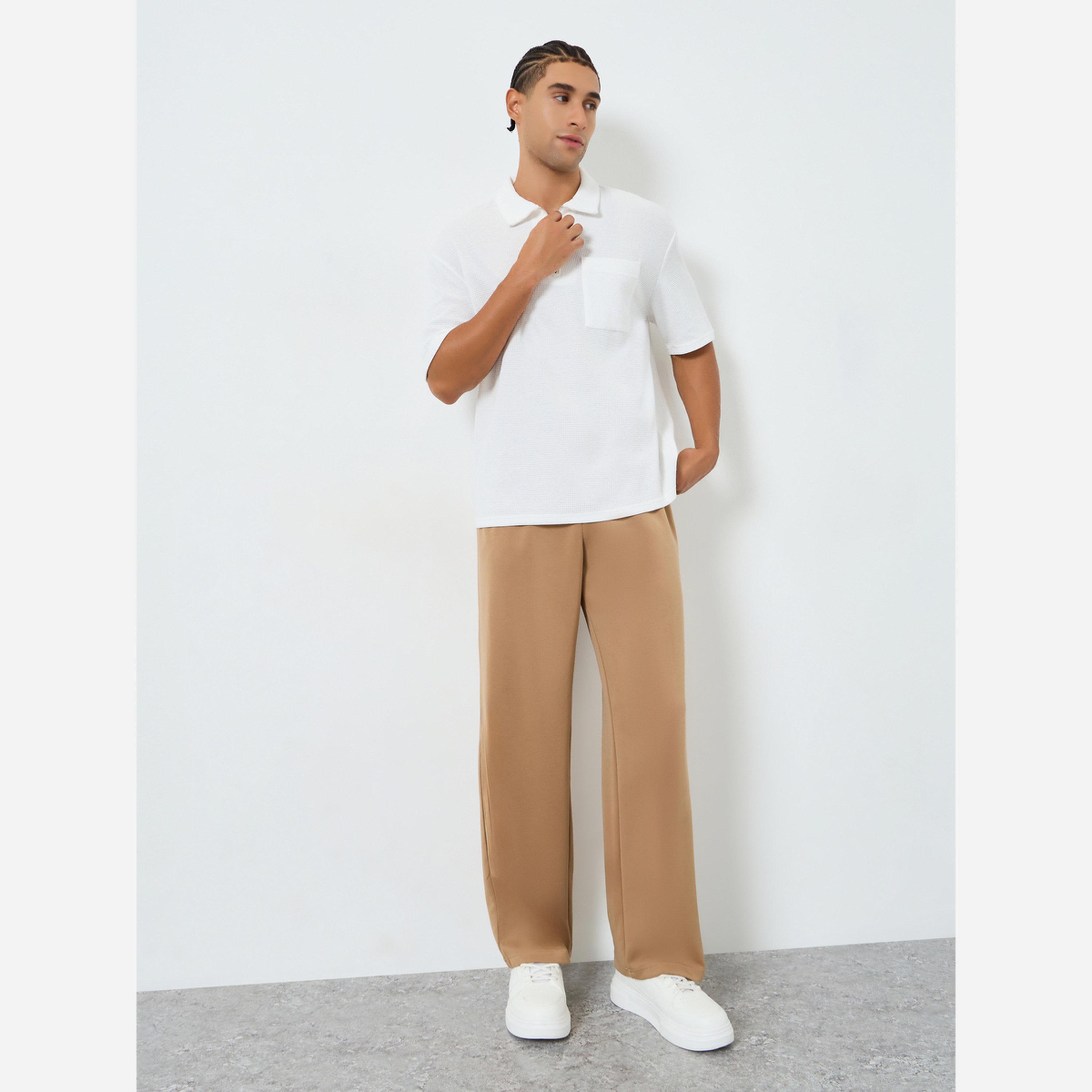 ستايلي - قميص بولو رجالي مقاس واسع بسحاب ونسيج بارز-men-clothing-tshirtsandpolos-polos-image-2