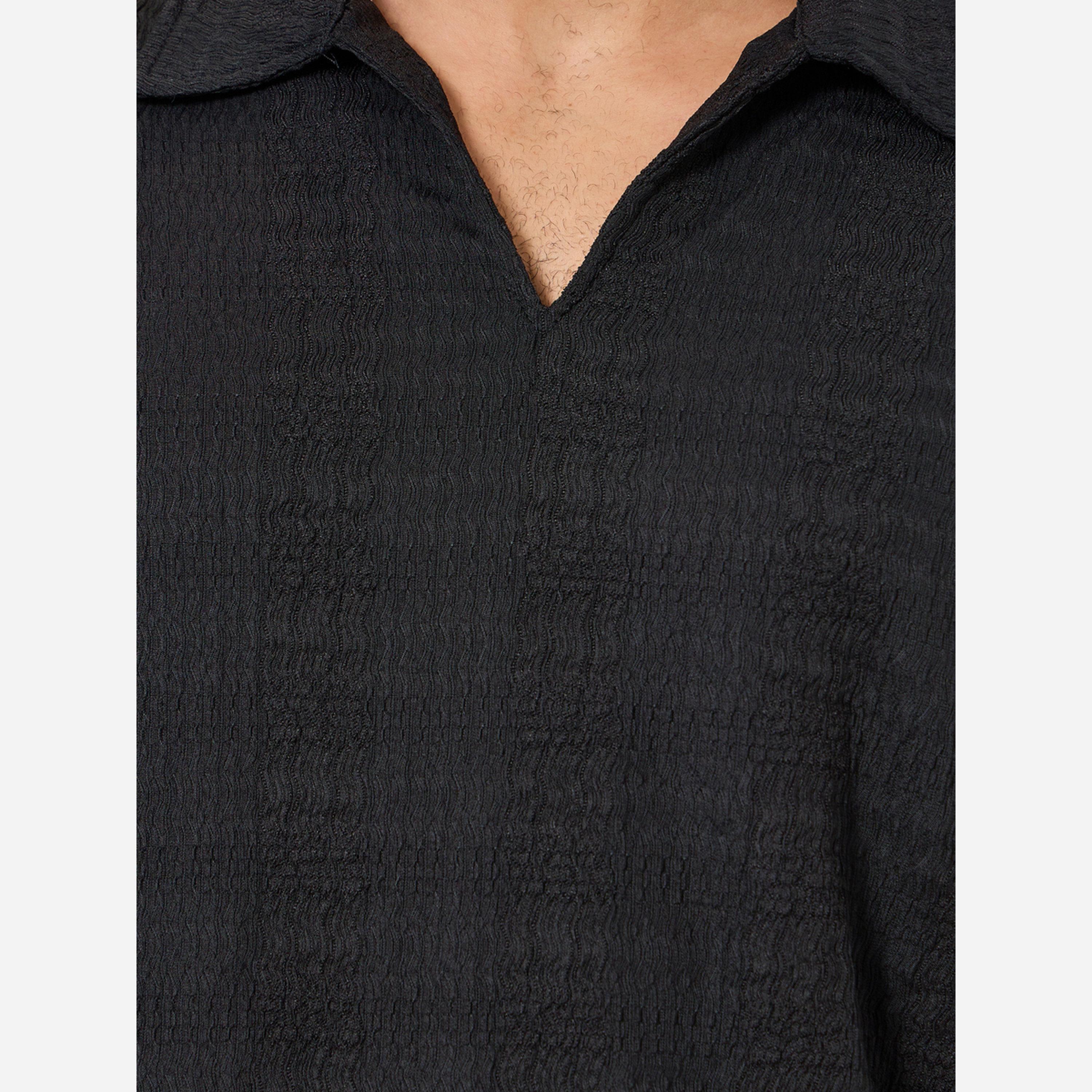 ستايلي - قميص بولو رجالي نسيج مميز، مريح، ياقة مفتوحة-men-clothing-tshirtsandpolos-polos-image-3