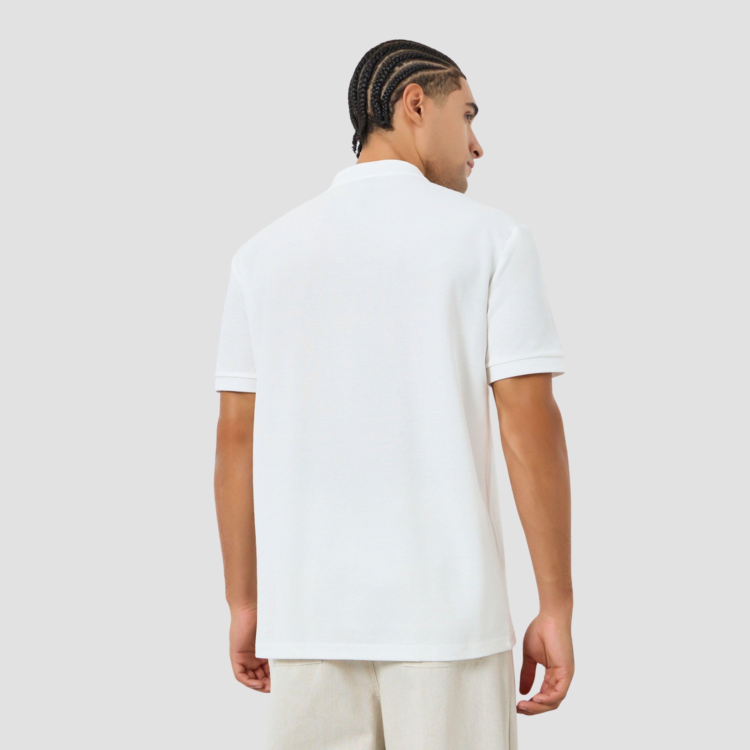 ستايلي - قميص بولو رجالي أنيق ومريح ياقة دائرية قماش البيكيه.-men-clothing-tshirtsandpolos-tshirts-image-4