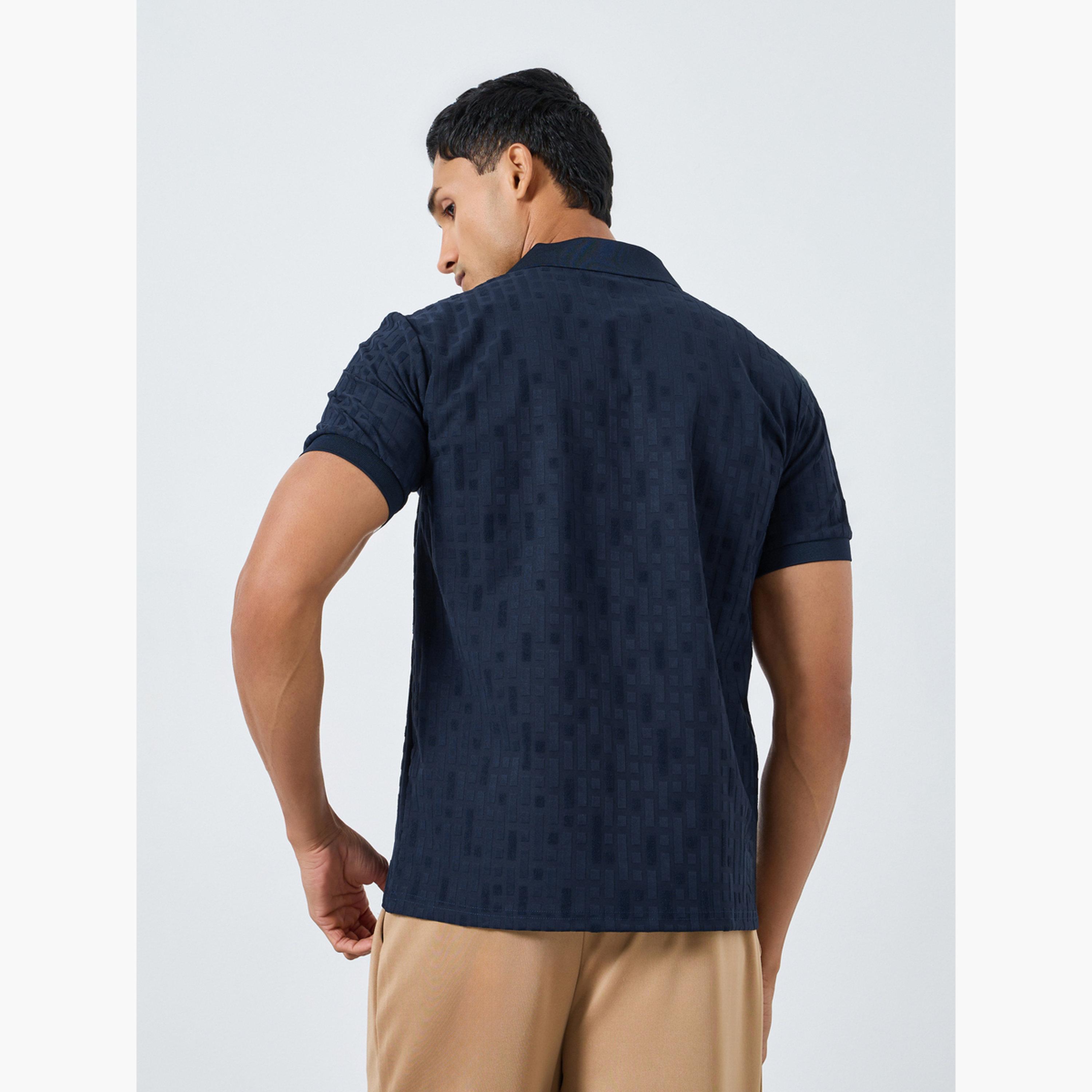 بولو محبوك بتفاصيل بارزة الملمس-men-clothing-tshirtsandpolos-polos-image-4