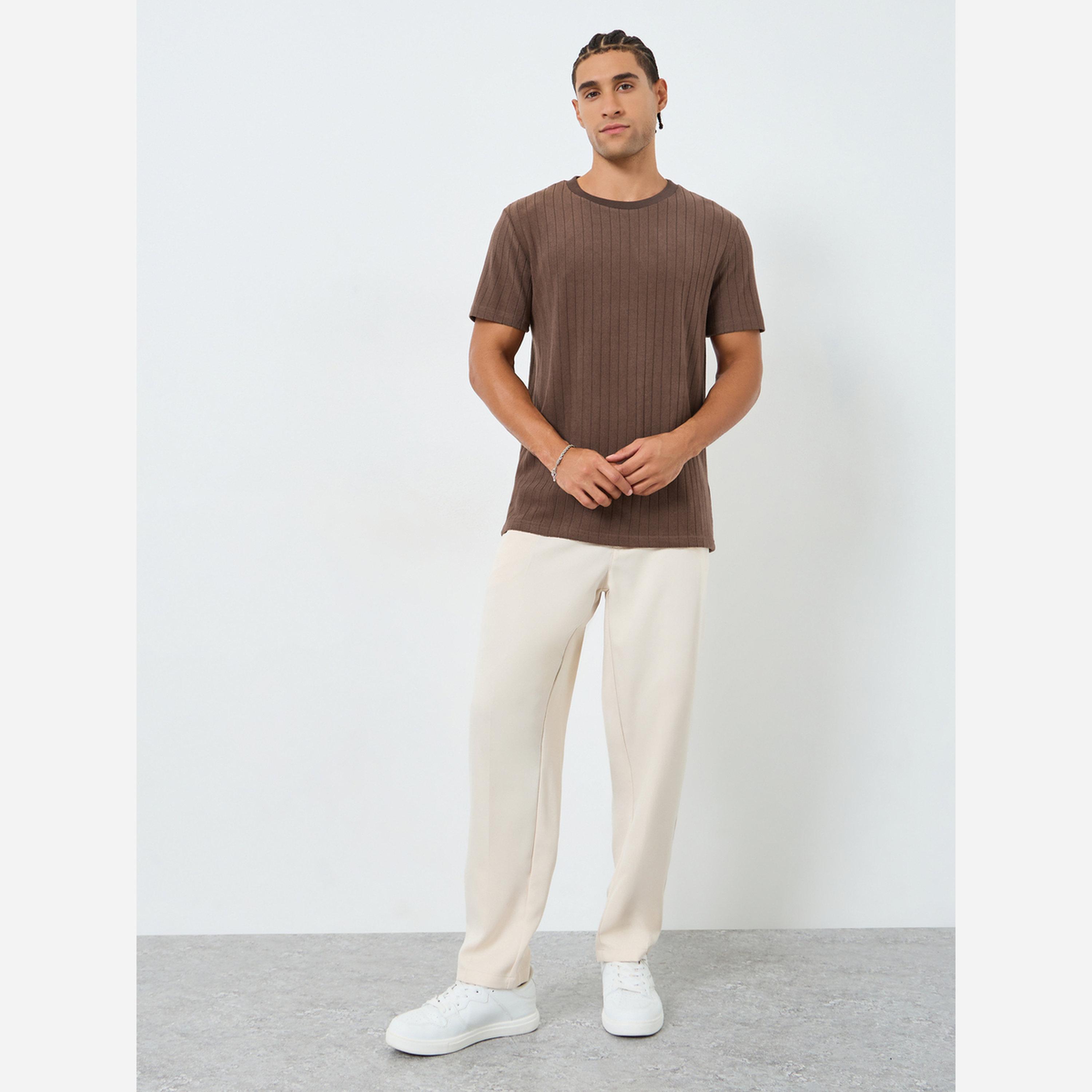 Styli Men Regular Mock Neck Ttextured T-Shirt-men-clothing-tshirtsandpolos-tshirts-image-2