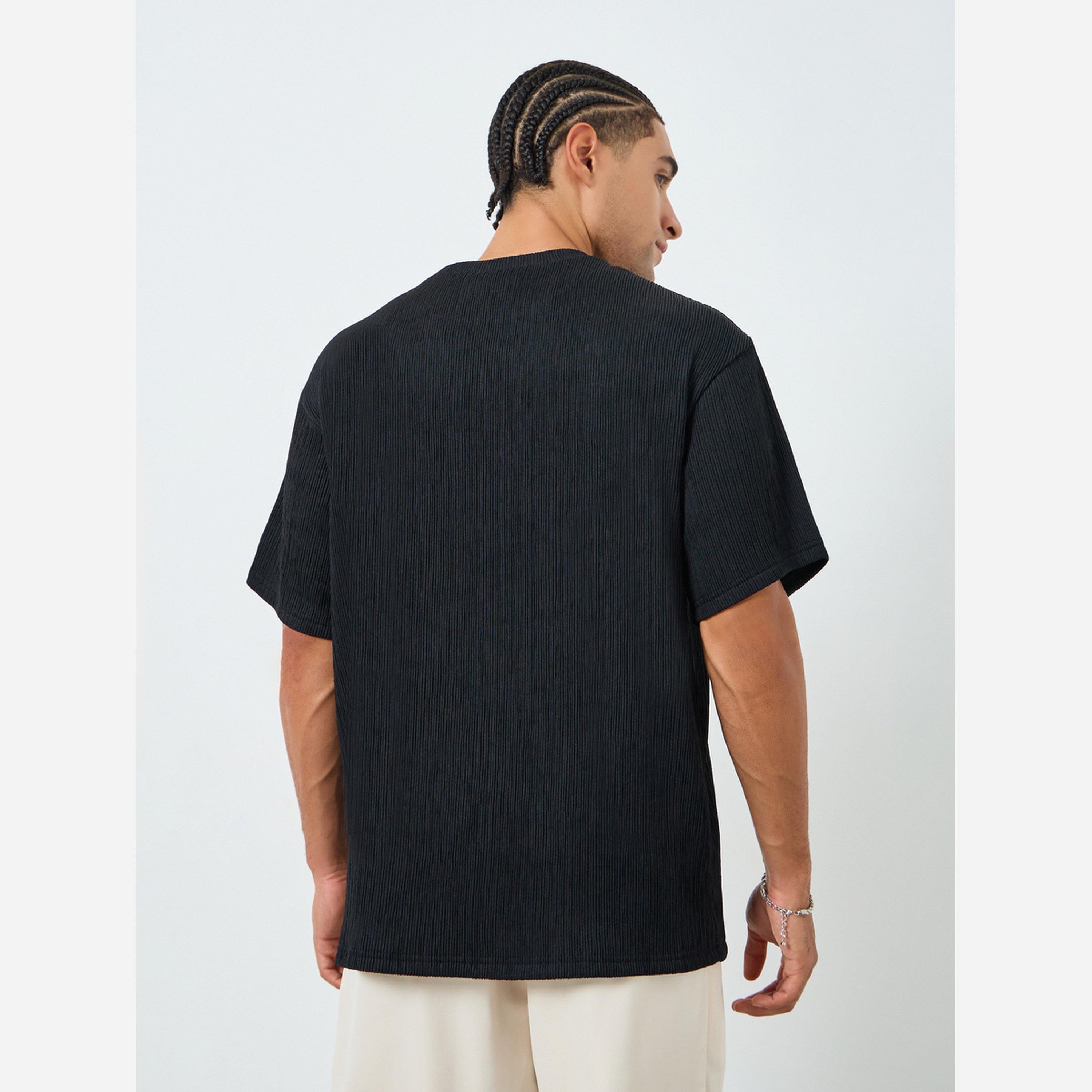 Styli Men Oversized Crinkle Textured T-Shirt-men-clothing-tshirtsandpolos-tshirts-image-4
