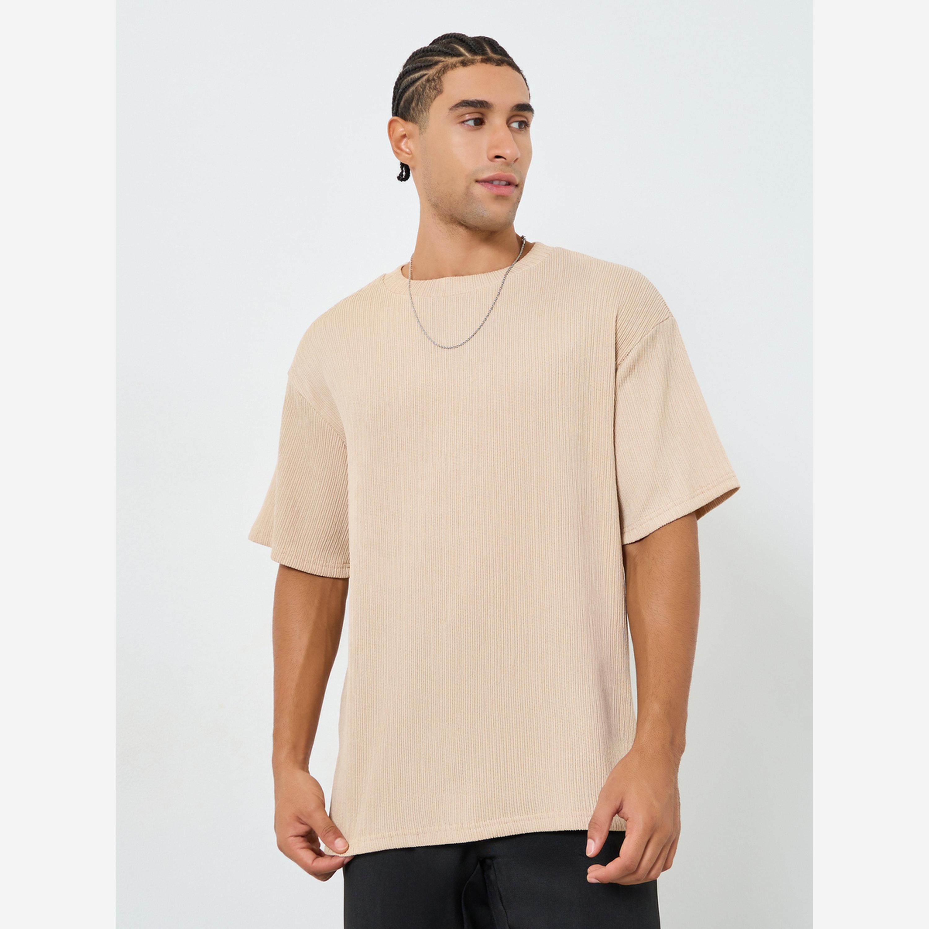 Styli Men Oversized Crinkle Textured T-Shirt-men-clothing-tshirtsandpolos-tshirts-image-1