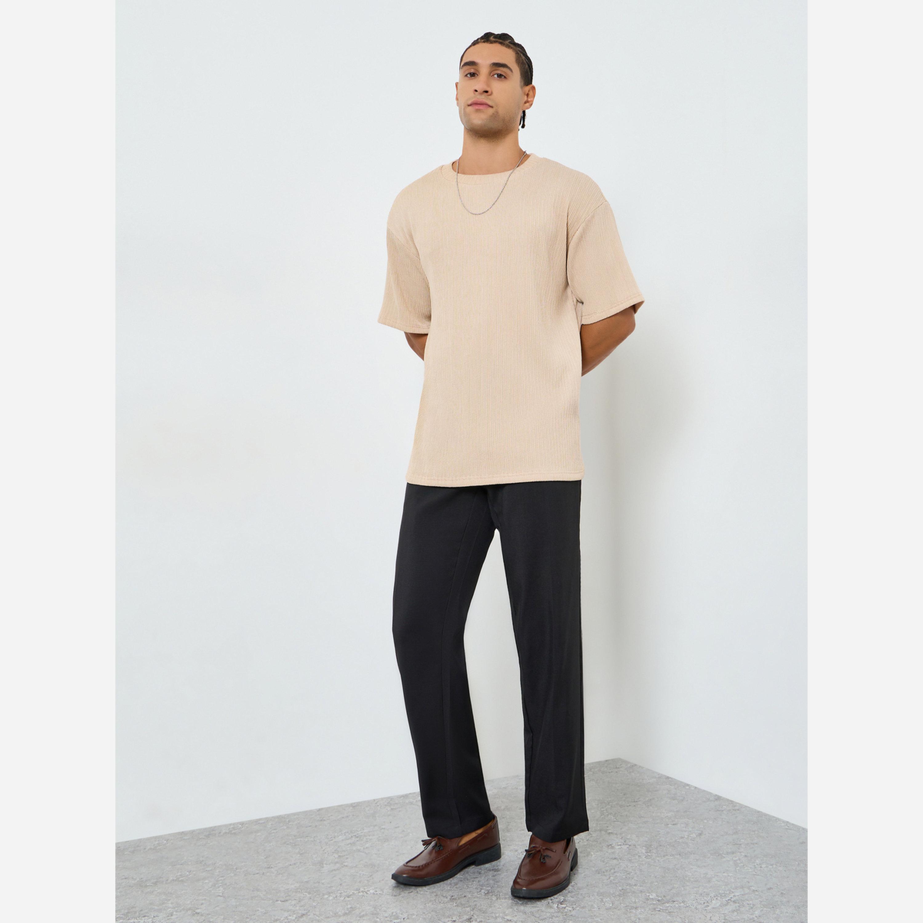 Styli Men Oversized Crinkle Textured T-Shirt-men-clothing-tshirtsandpolos-tshirts-image-2