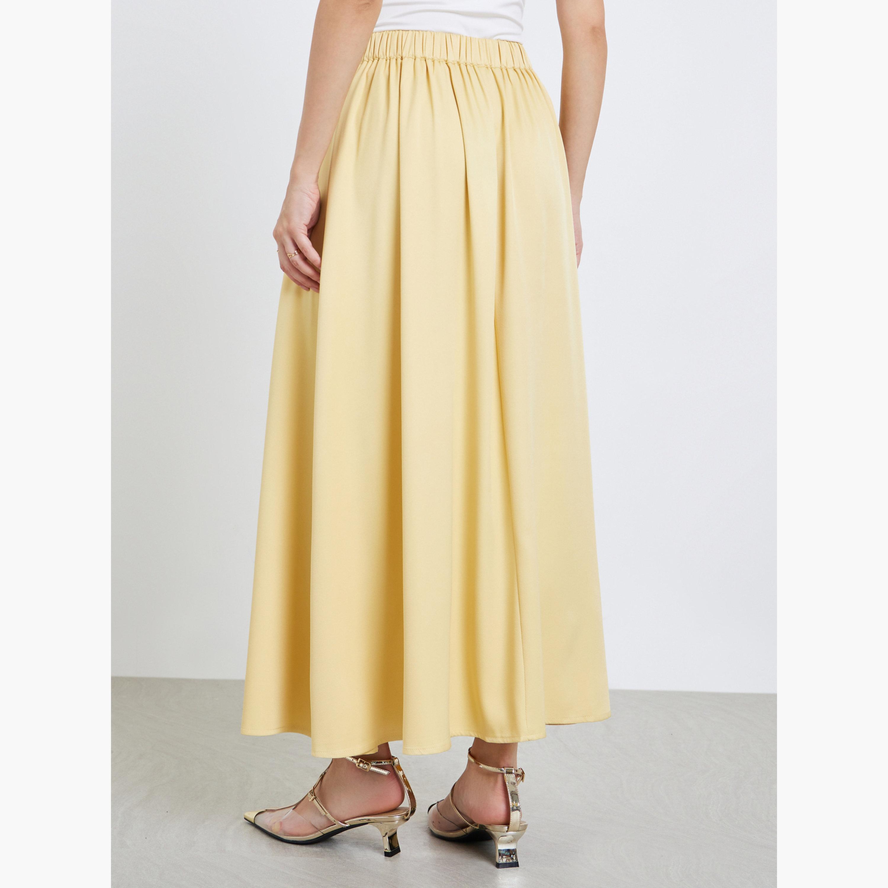 تنورة طويلة بطيات صندوقية بقصة واسعة-women-clothing-bottoms-skirts-image-5